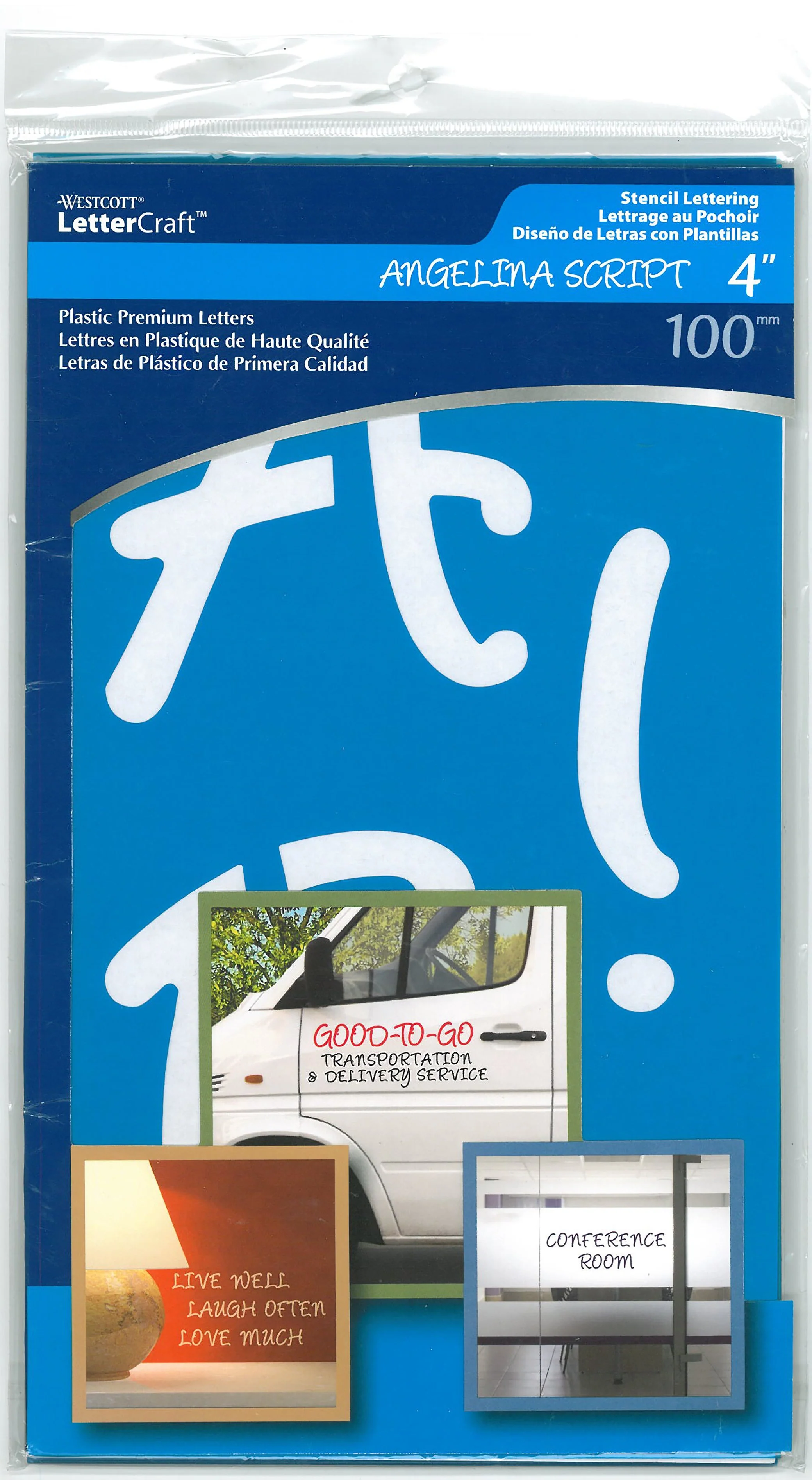 Acme Alphabet Stencils, 4-Inch, Angelina Script, 100-Pack (15812) - Image 2