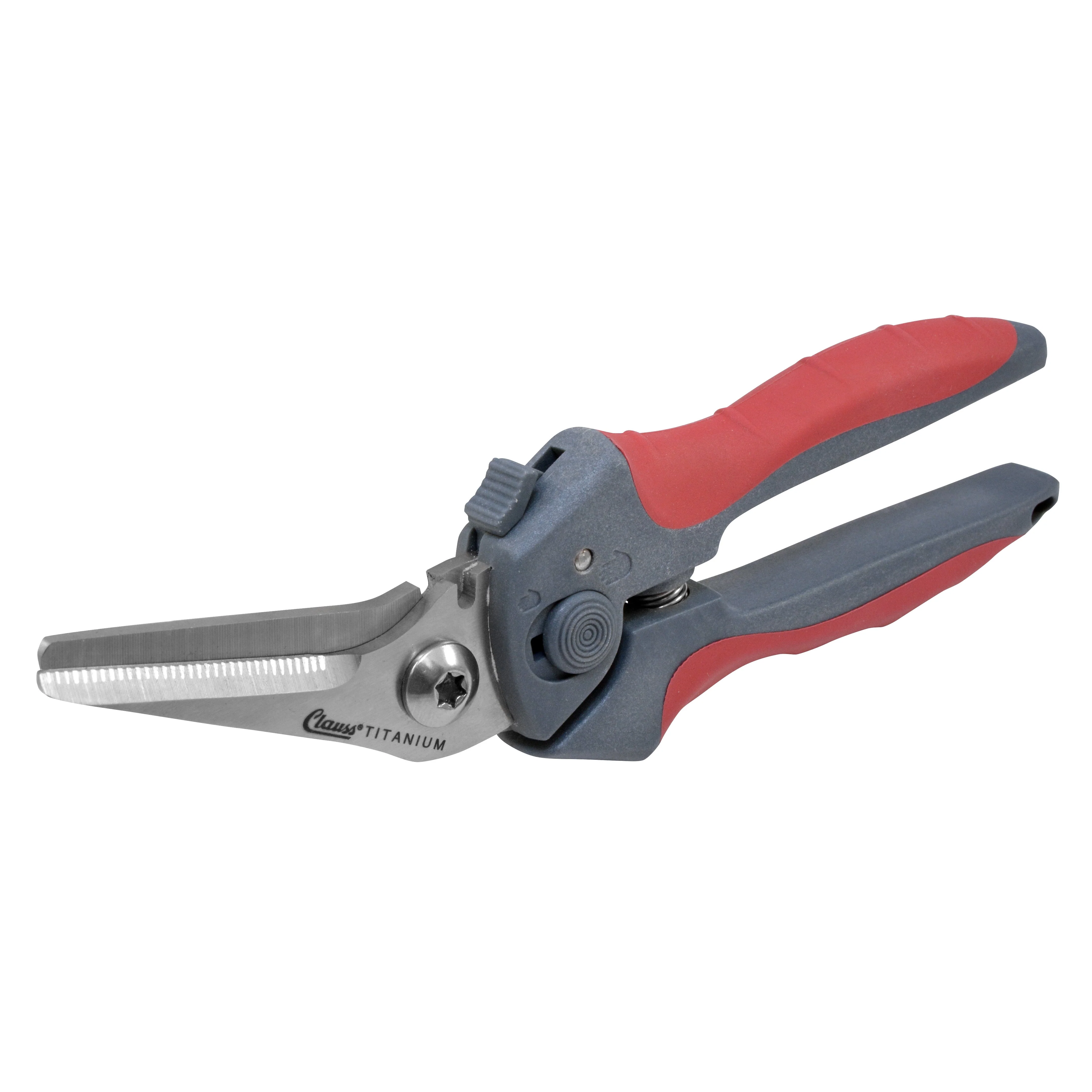 Clauss 8" Titanium Bonded Spring-Assist Bent Snip - Image 3