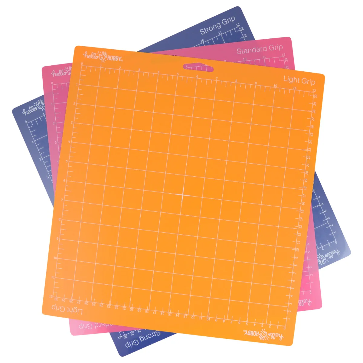 Hello Hobby 12" x 12" Adhesive Cutting Mats Set, Assorted Colors, 3 Pack (55971-PARENT)