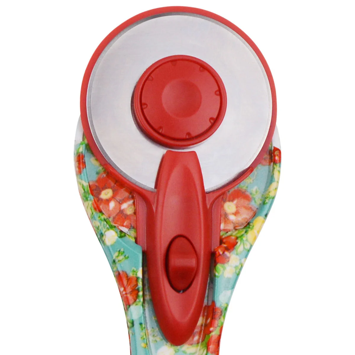 The Pioneer Woman Teal Vintage Floral 45mm Rotary & 8" Fashion Scissors Set (55892-PARENT) - Image 3