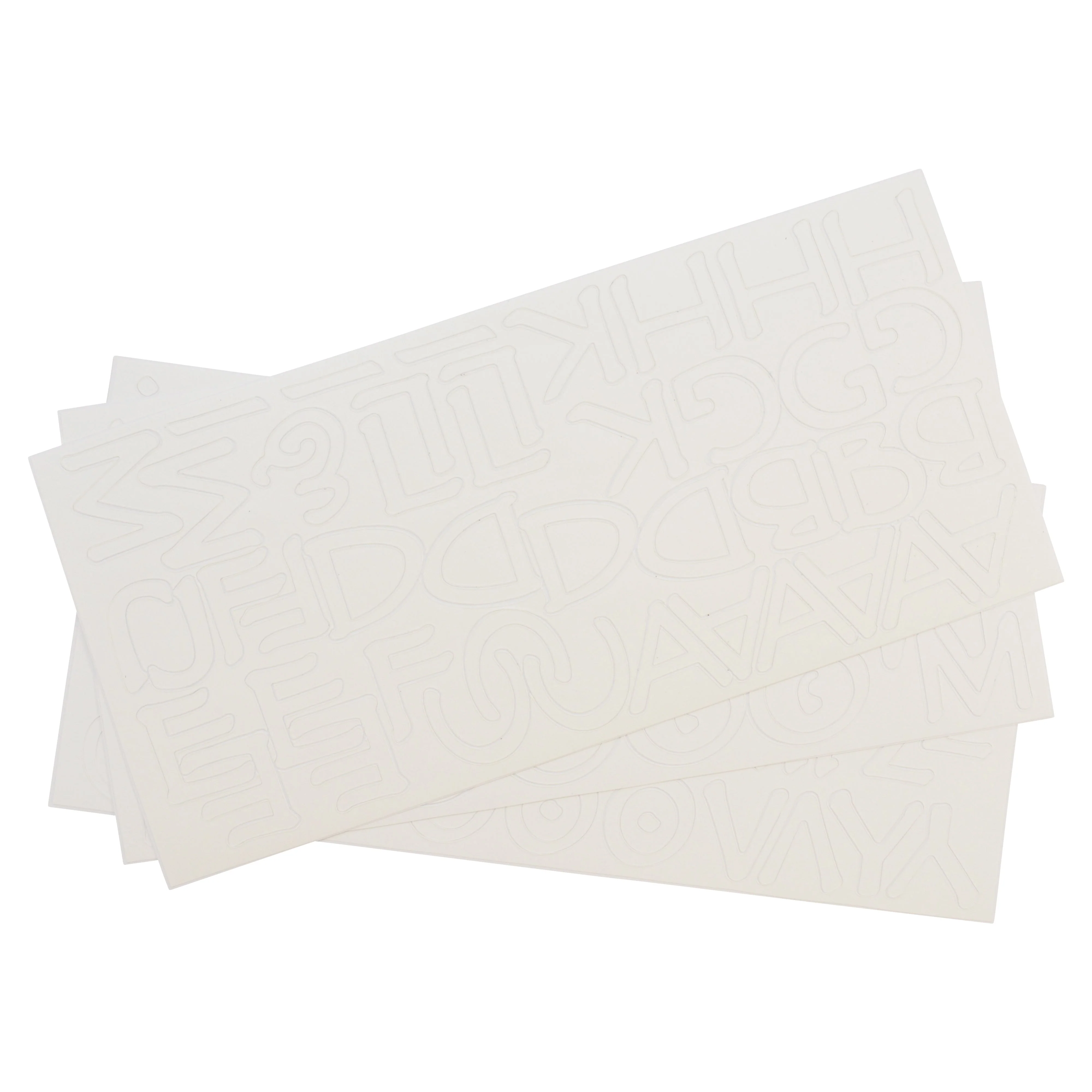 Westcott 1" LetterCraft Removable Vinyl Lettering, Parchment, White (15822) - Image 2