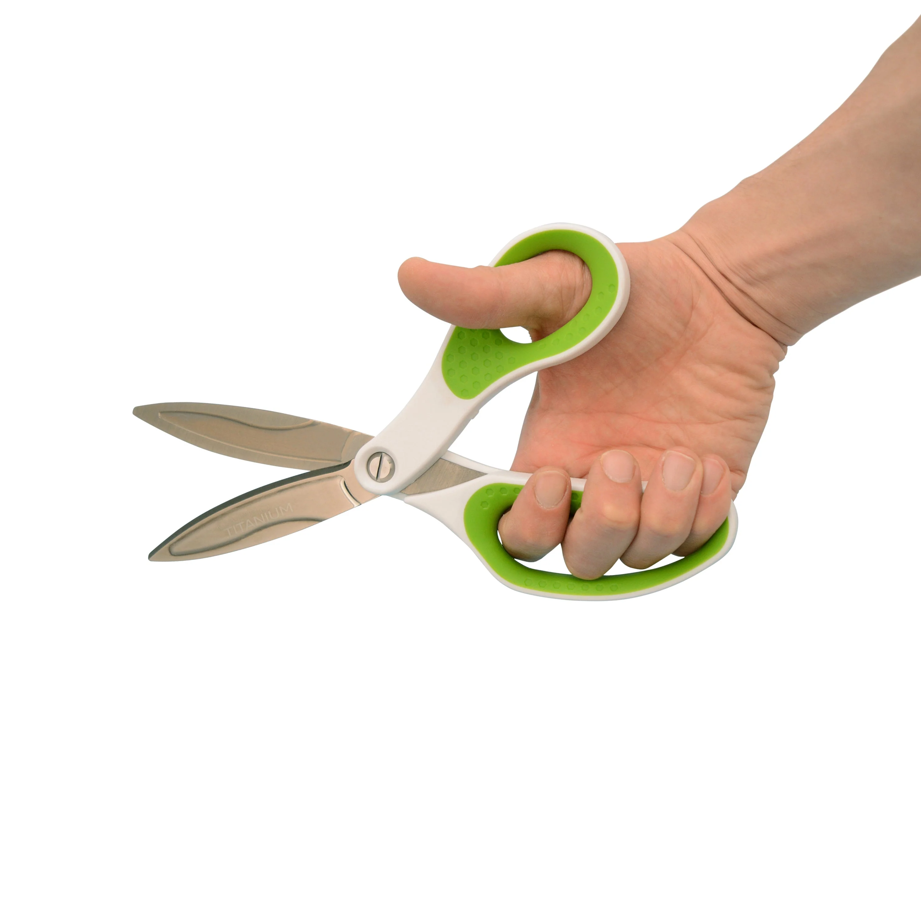 Westcott 10" CarboTitanium Industrial Strength DIY and Crafting Scissors for at Home or Worksite, Green/White (00971-Parent) - Image 2