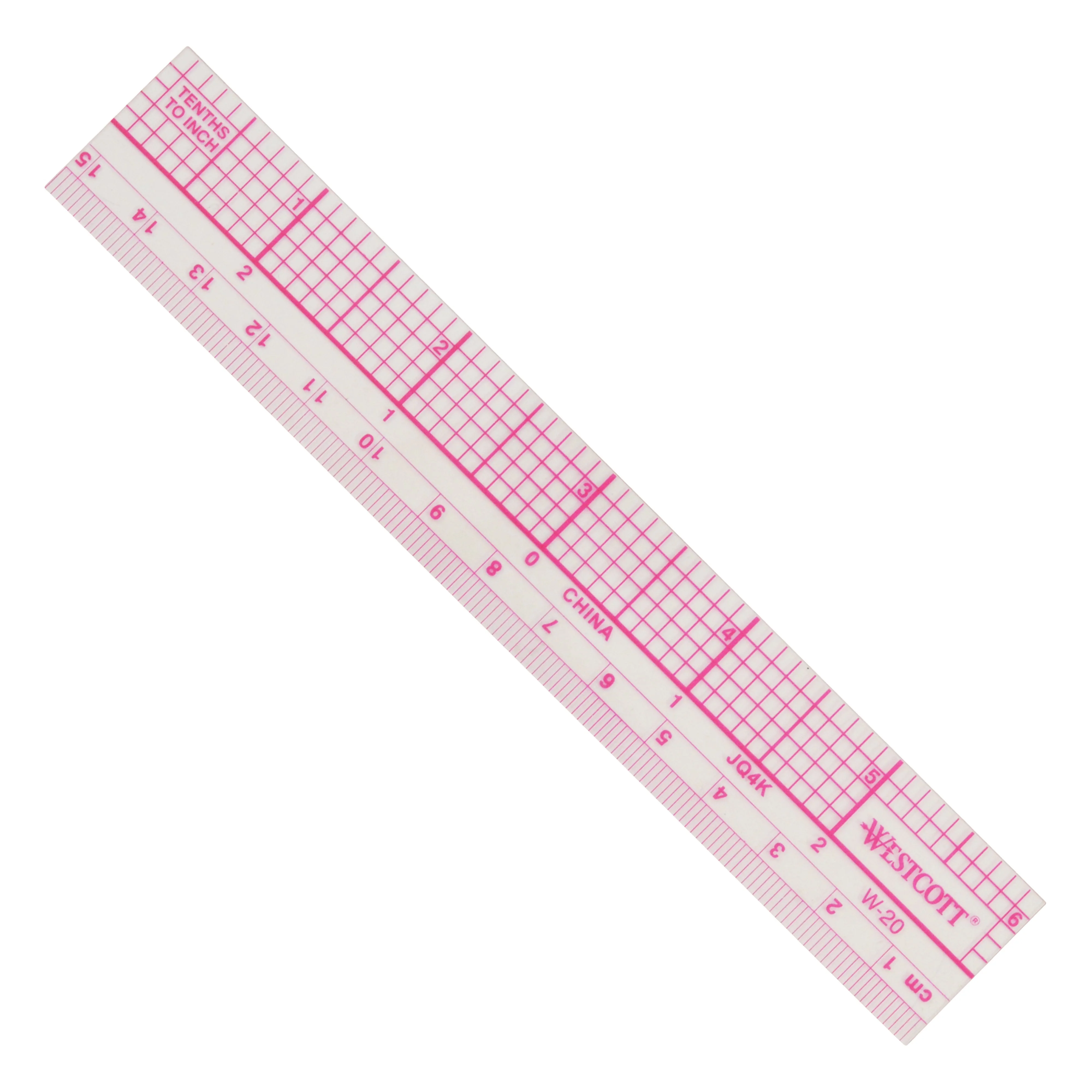 Westcott 10ths Graph Ruler, Inches/Metric, 6-Inches (W-20)