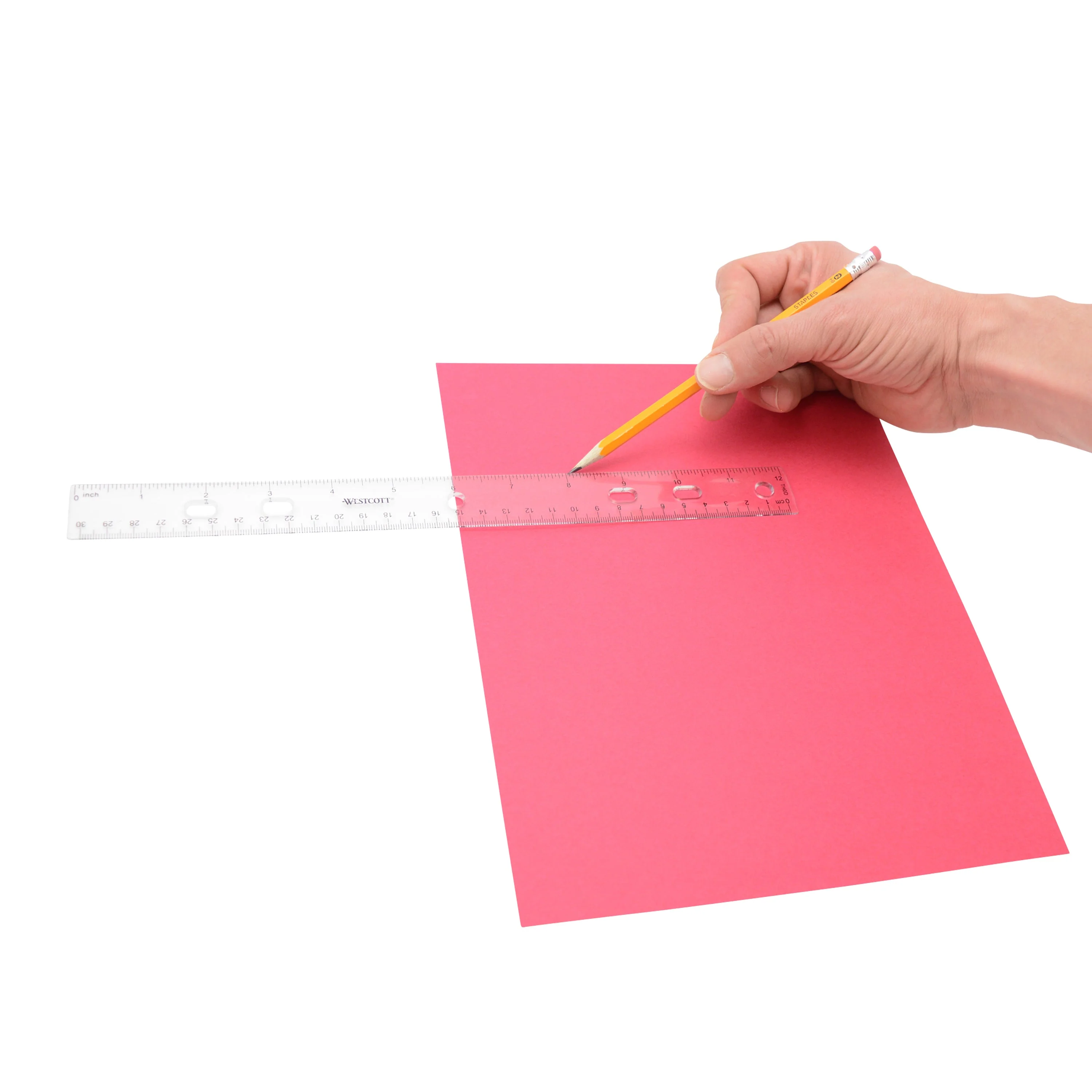 Westcott 12" English and Metric Plastic Ruler, Clear (45012) - Image 10