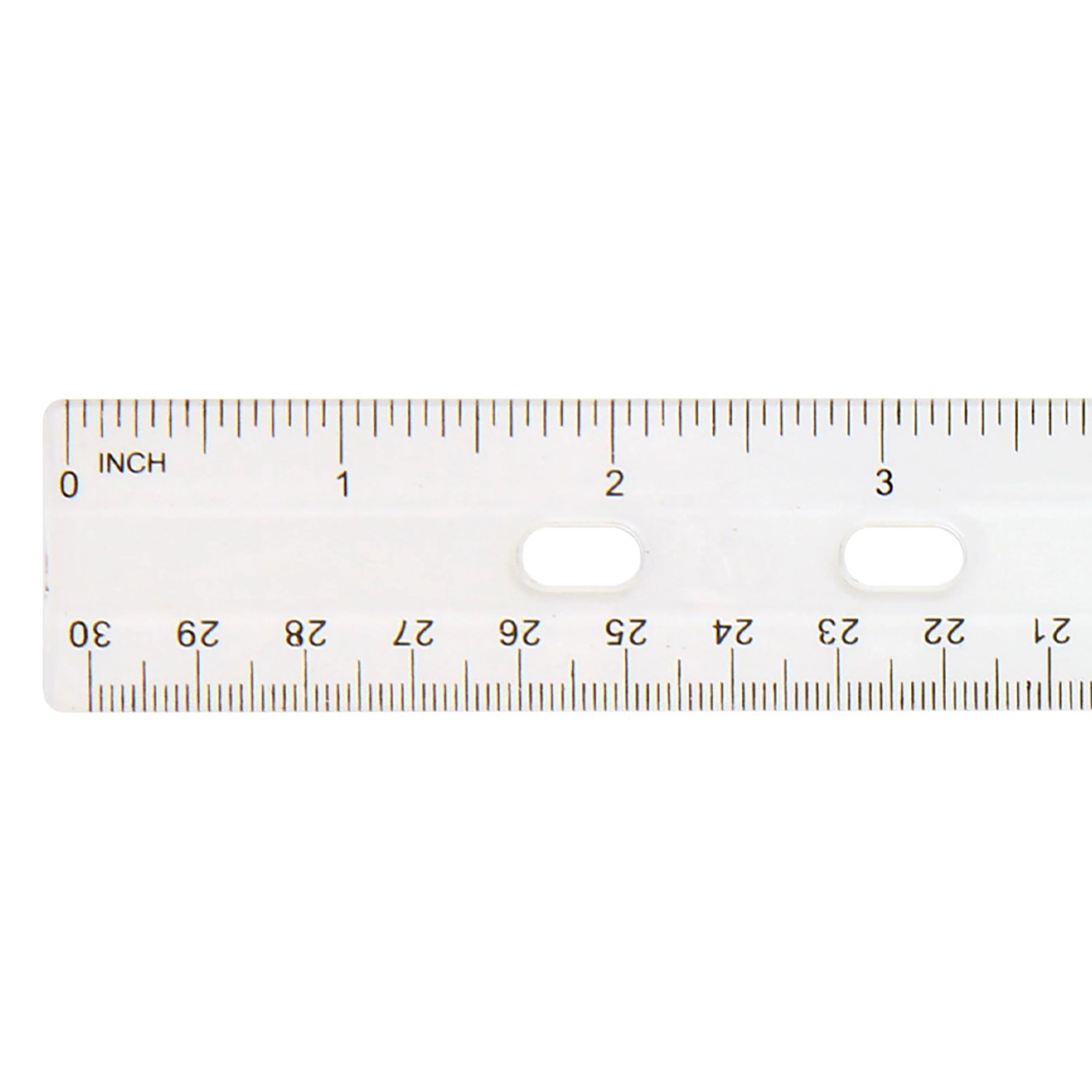 Westcott 12" English and Metric Plastic Ruler, Clear (45012) - Image 6