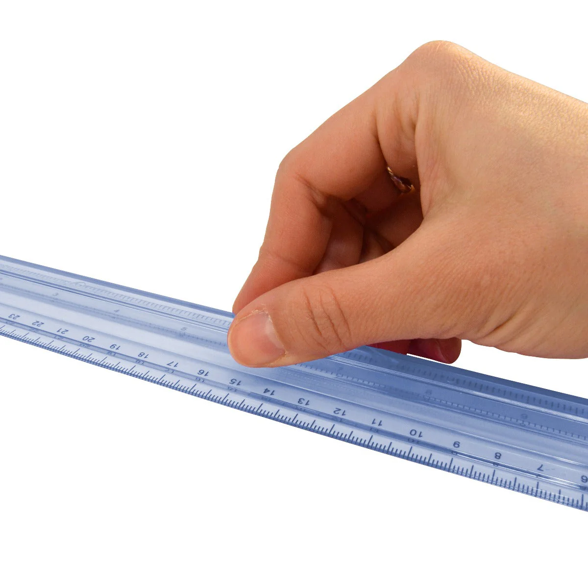 Westcott 12" Finger Grip Ruler, Assorted Colors (00403) - Image 3