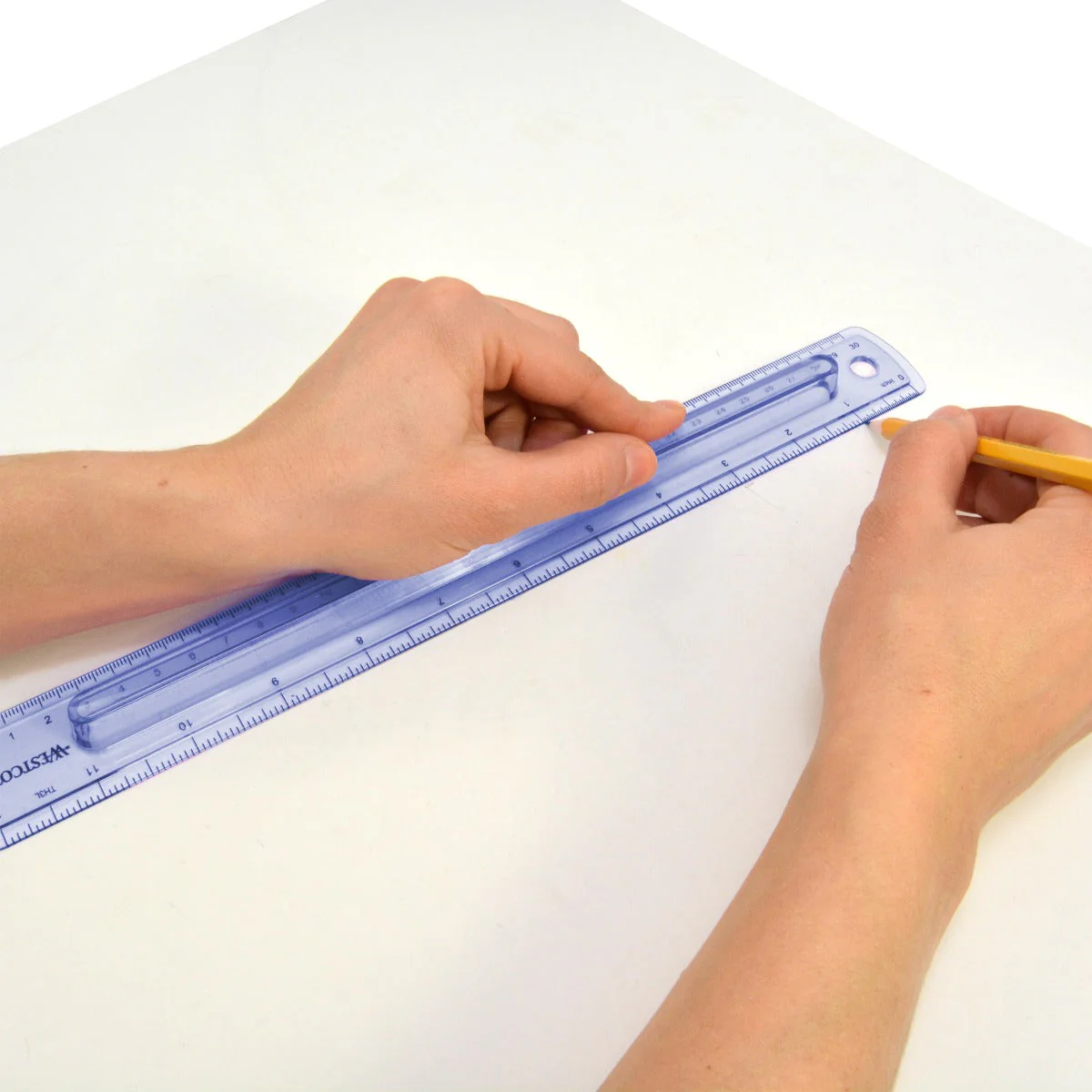 Westcott 12" Finger Grip Ruler, Assorted Colors (00403) - Image 4