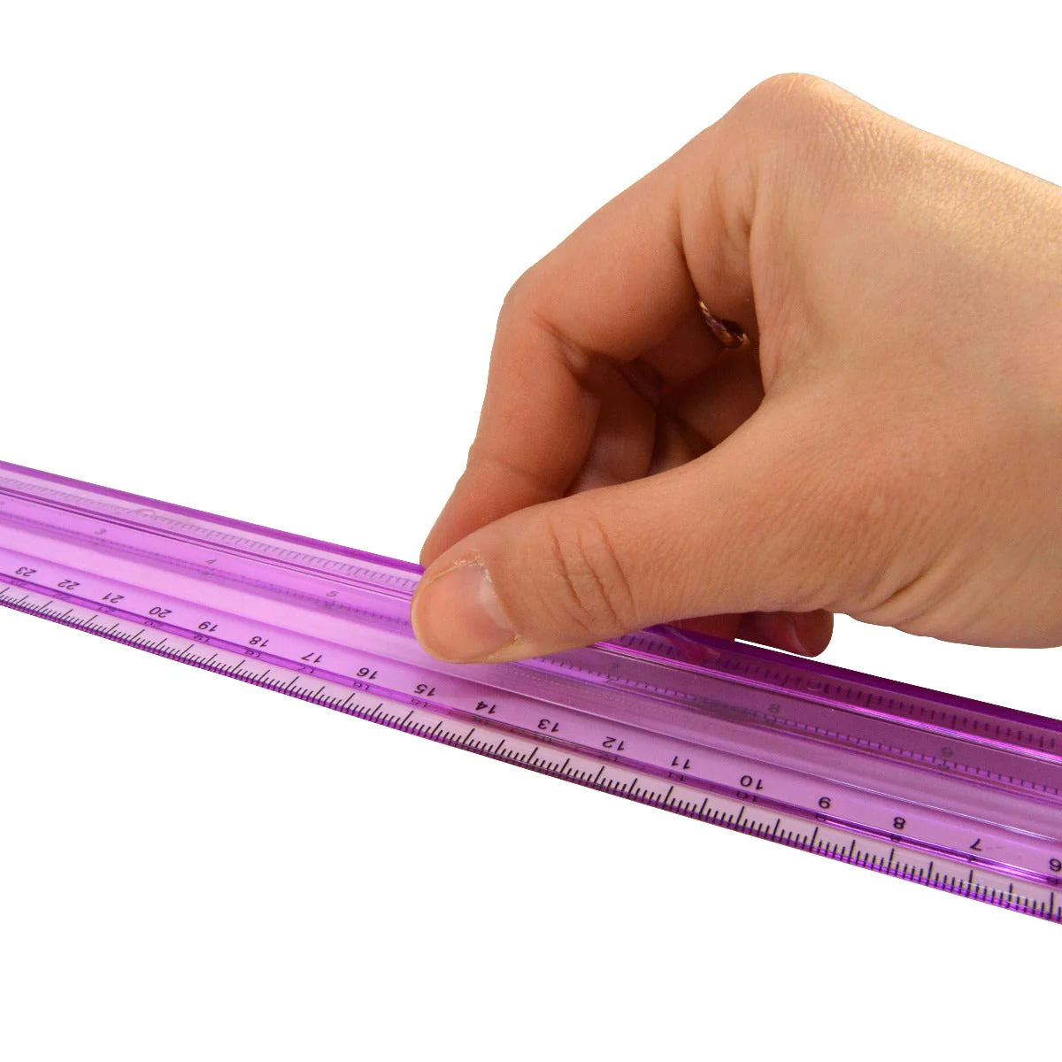 Westcott 12" Finger Grip Ruler, Assorted Colors (00403) - Image 8
