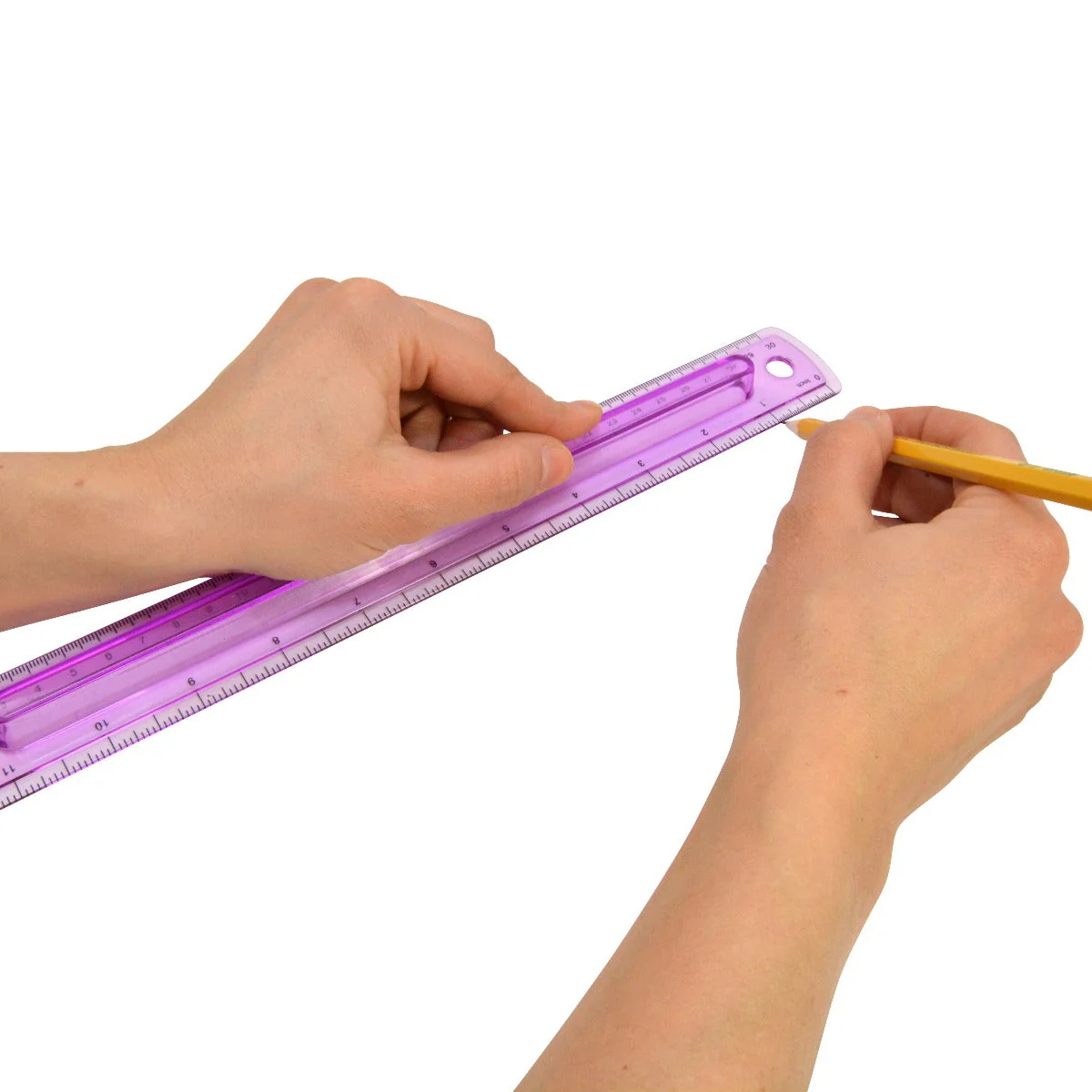 Westcott 12" Finger Grip Ruler, Assorted Colors (00403) - Image 9