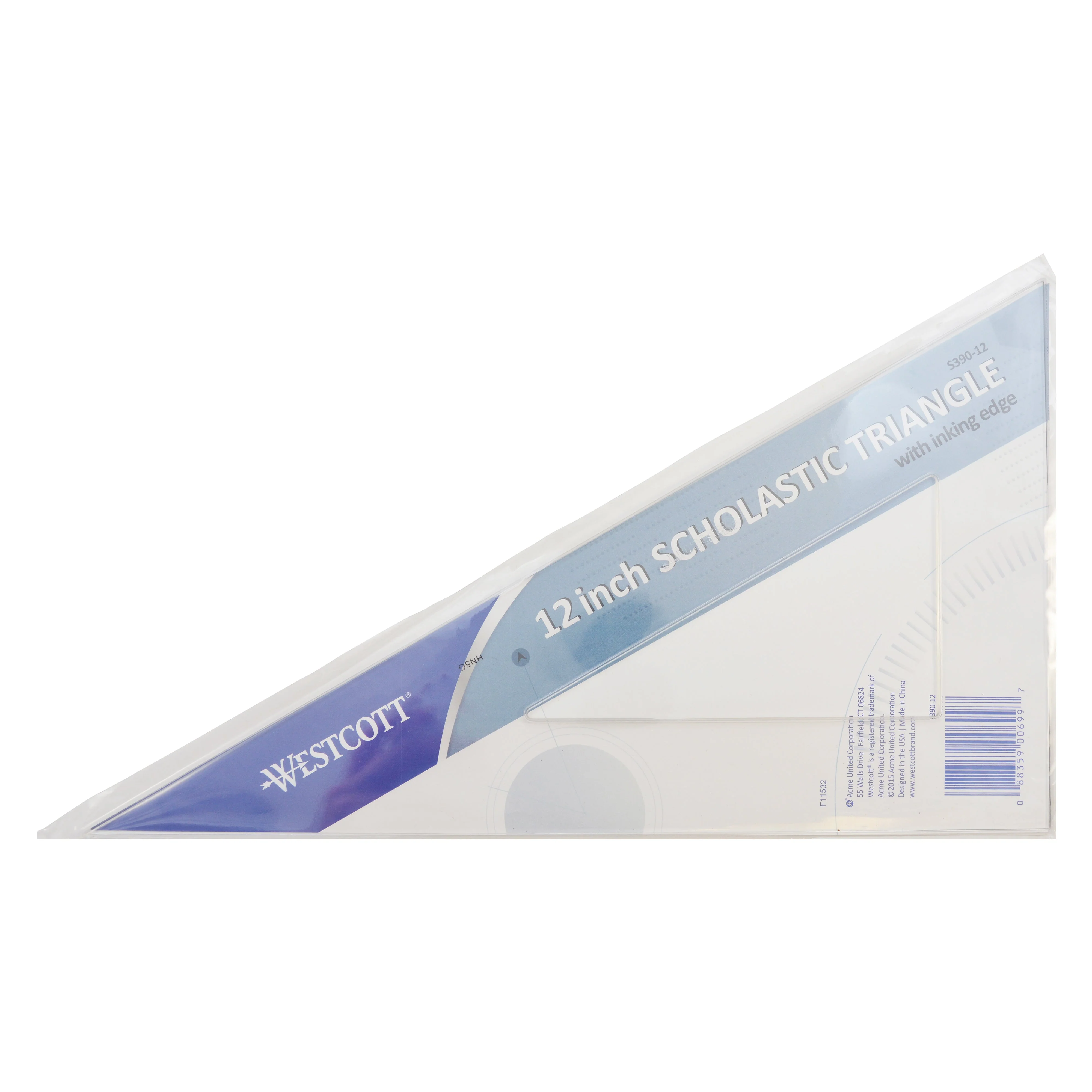 Westcott 12" Styrene Triangle (30° /60°) (S390-12) - Image 2