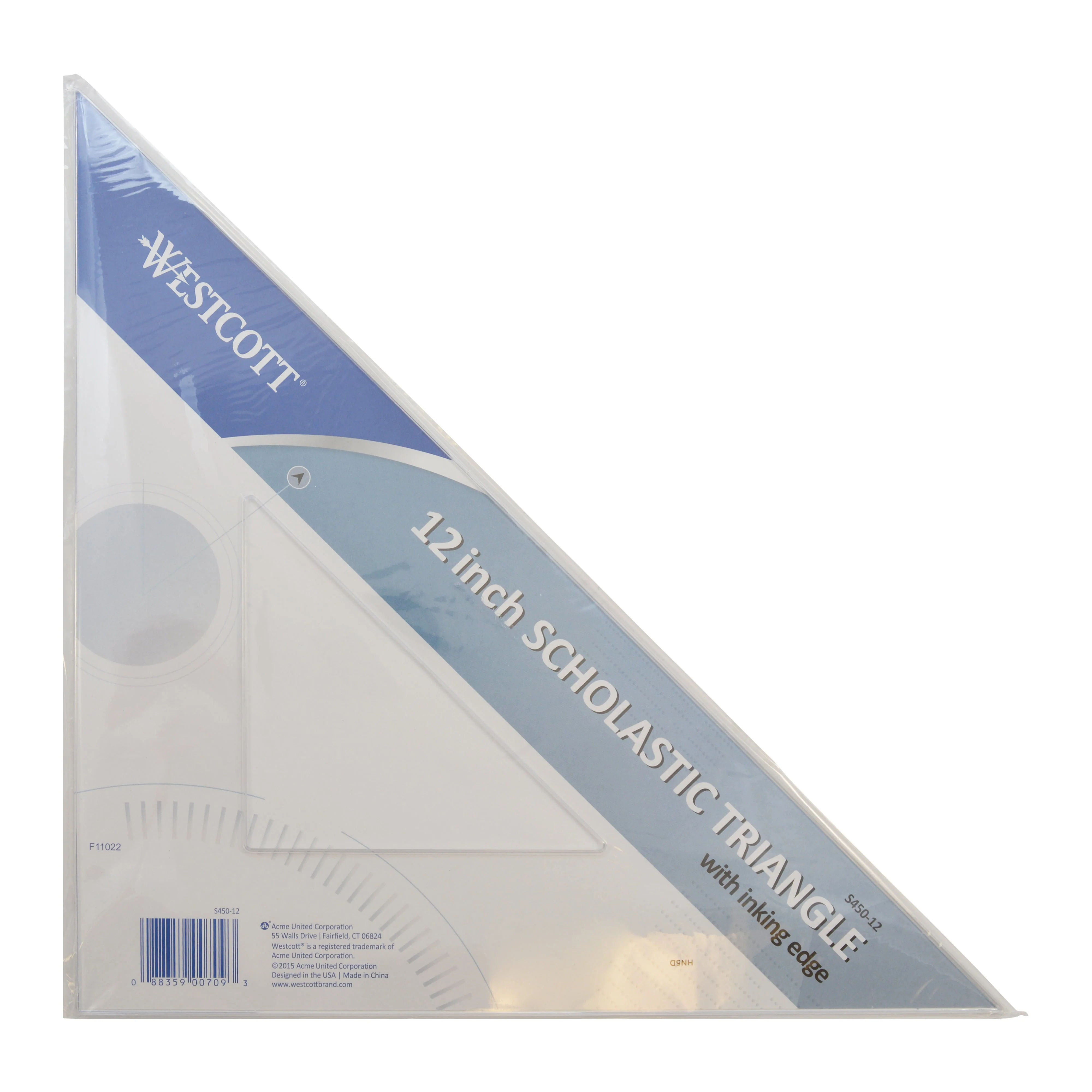 Westcott 12" Styrene Triangle (45° /90°) (S450-12) - Image 2