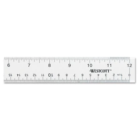 Westcott 12" Transparent Acrylic Ruler, Clear (10562) - Image 4