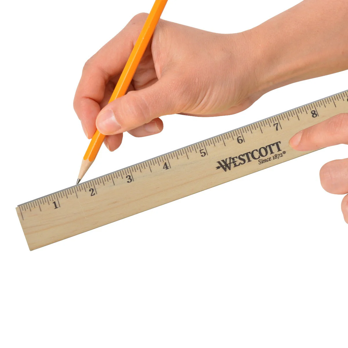 Westcott 12" Wood Ruler, Beveled Edge (05011) - Image 3
