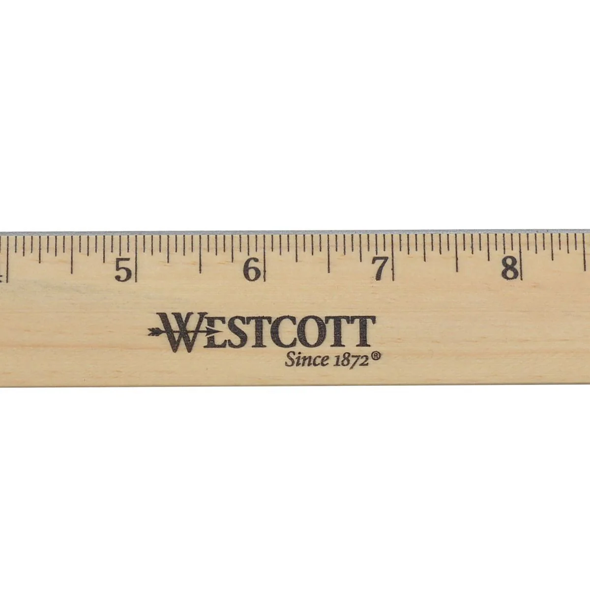 Westcott 12" Wood Ruler With Single Metal Edge (10381) - Image 5