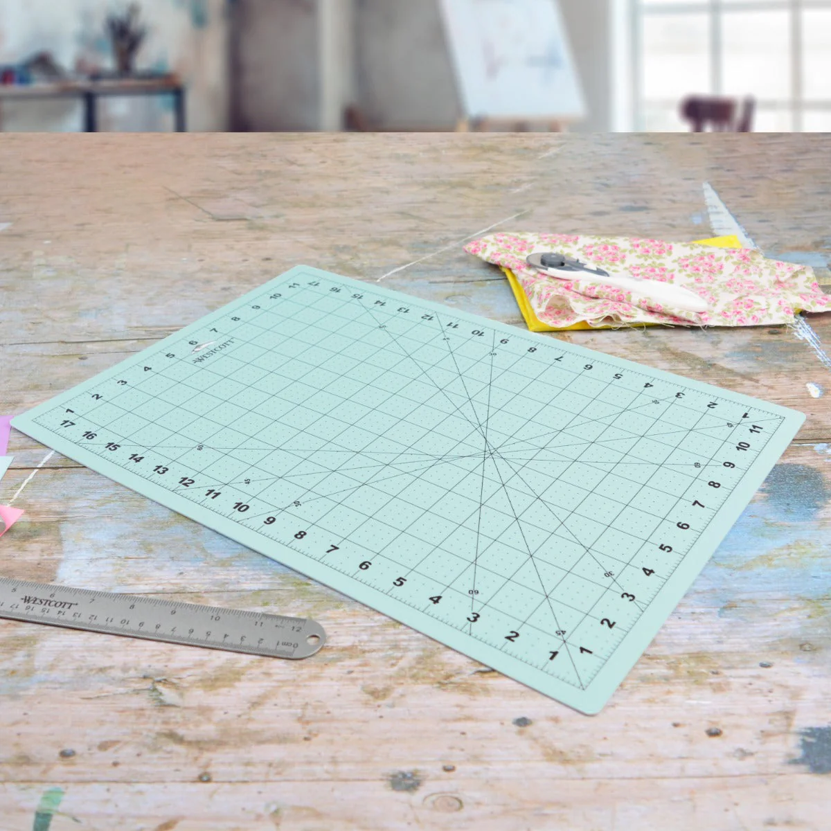 Westcott 12 X 18in Self-Healing Cutting Mat with Grid for Sewing, Quilting, Card Making (00504) - Image 7