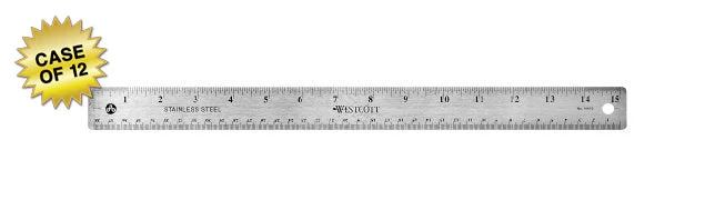 Westcott 15" Stainless Steel Office Ruler With Non Slip Cork Base (10416) - Image 13