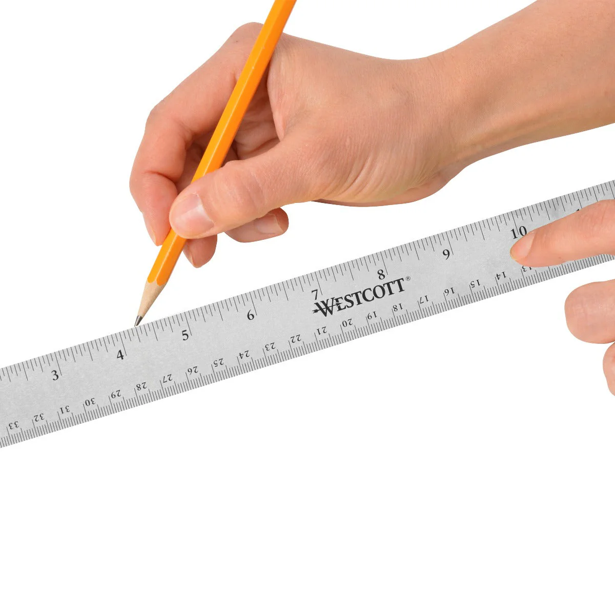 Westcott 15" Stainless Steel Office Ruler With Non Slip Cork Base (10416) - Image 8