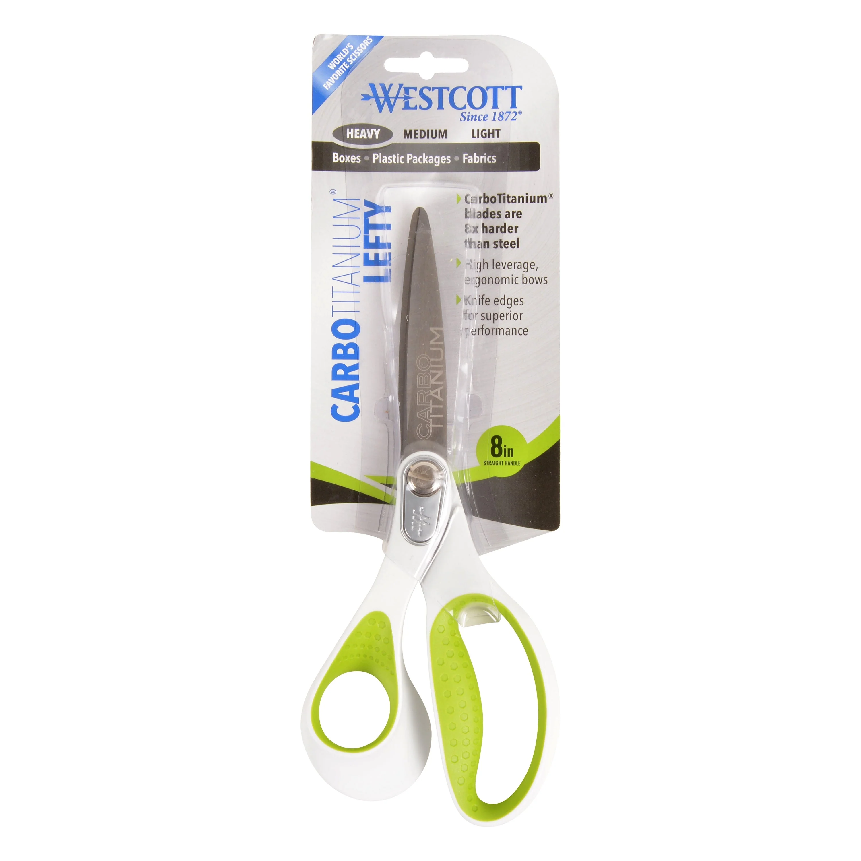 Westcott 16935 Lefty Heavy Duty CarboTitanium Bonded 8" Straight Scissors (16935) - Image 3