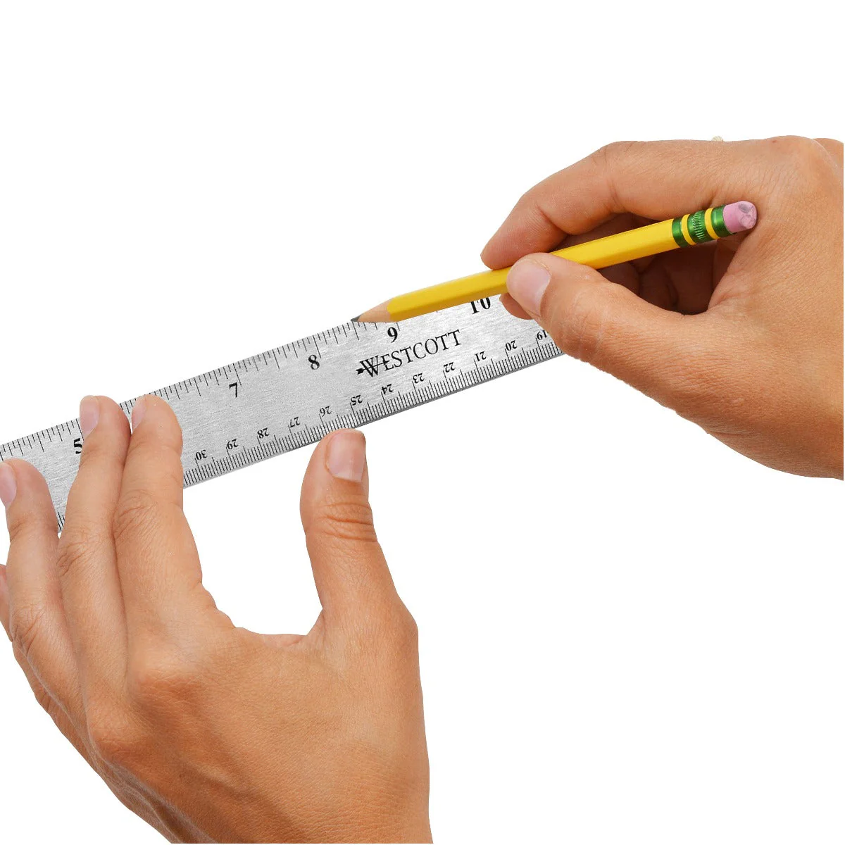 Westcott 18" Stainless Steel Office Ruler With Non Slip Cork Base (10417) - Image 7