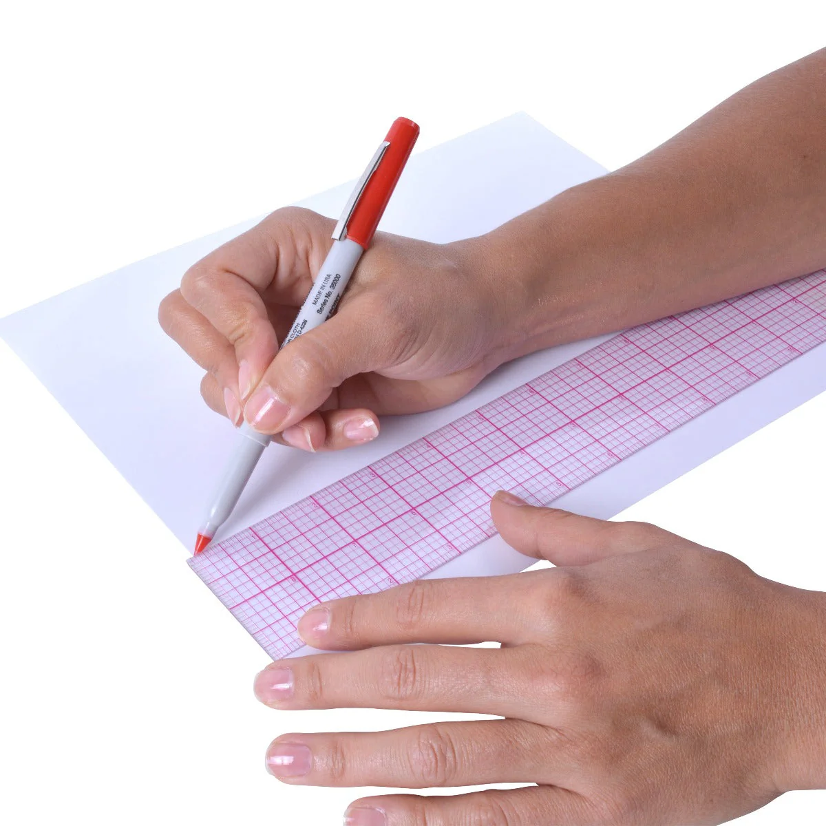 Westcott 2" x 18" 8ths Graph Beveled Ruler (B-85M) - Image 4