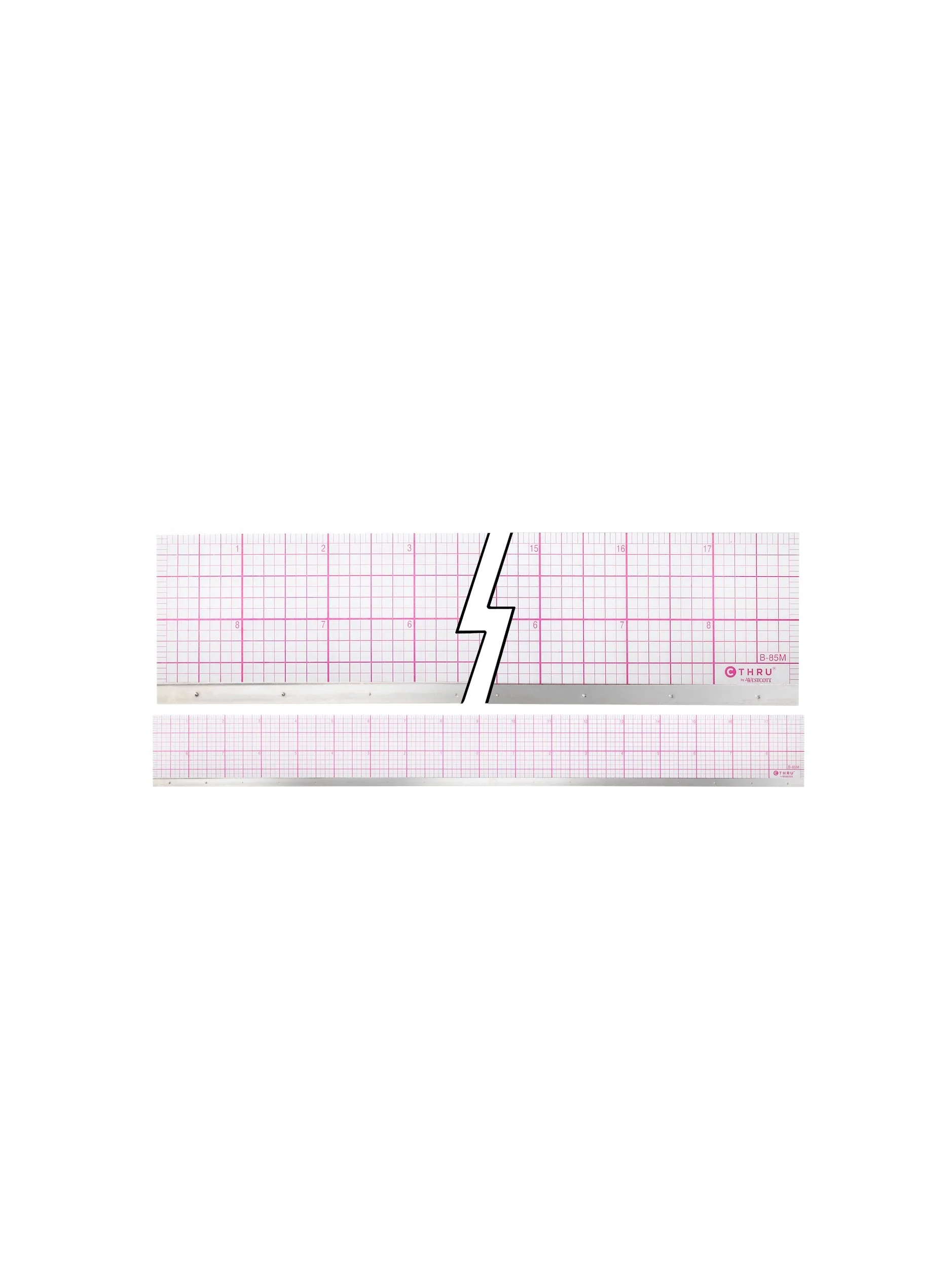 Westcott 2" x 18" 8ths Graph Beveled Ruler (B-85M) - Image 5