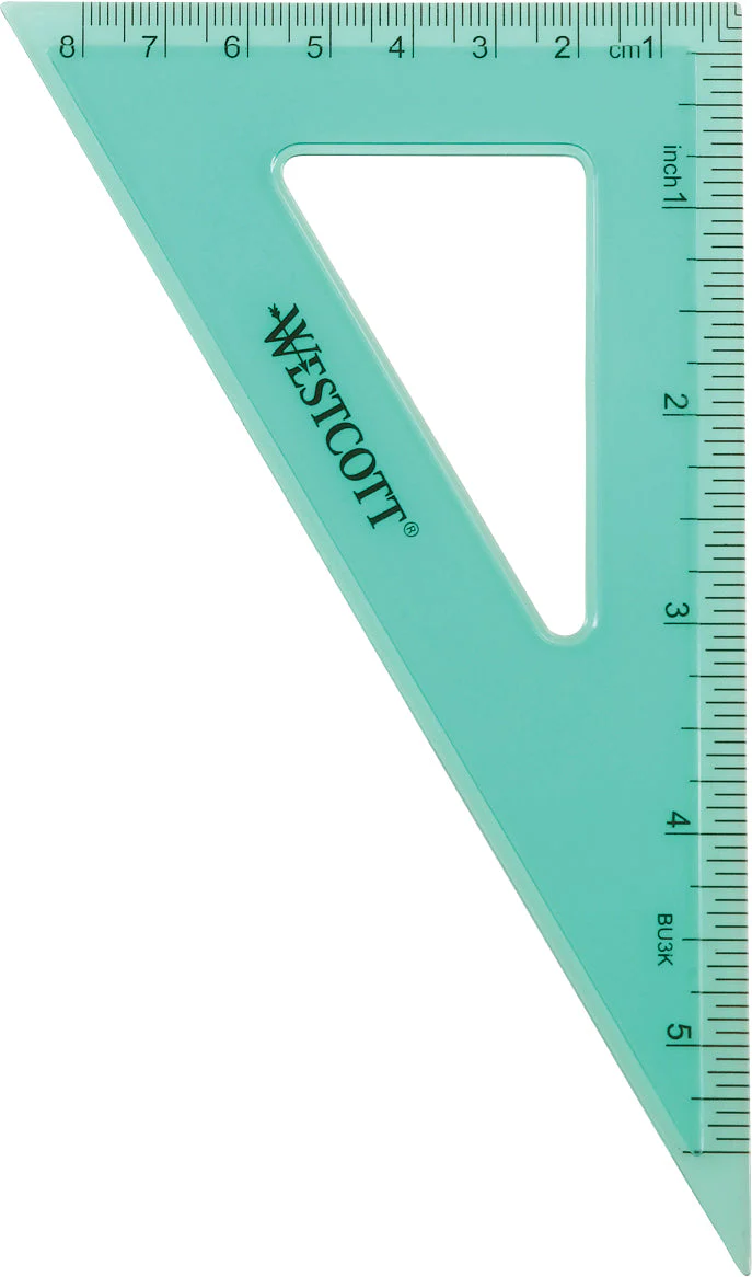 Westcott 4 Piece Flexible Math Tools Set, Assorted Colors, Green/Clear (15992S) - Image 5