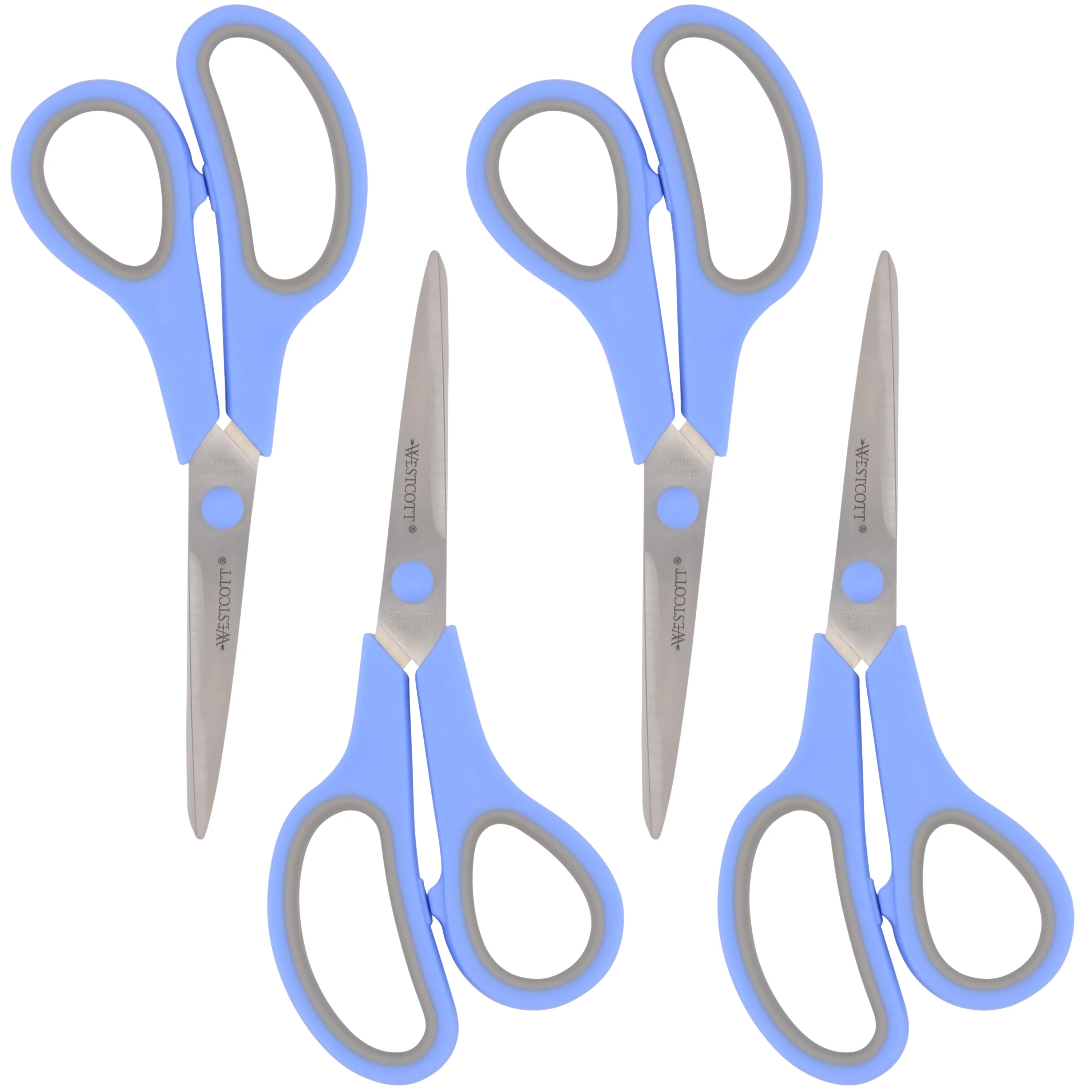 Westcott 40pc Sidekick, 8" All Purpose Scissors with Soft Handle 4pk (68066-Parent)