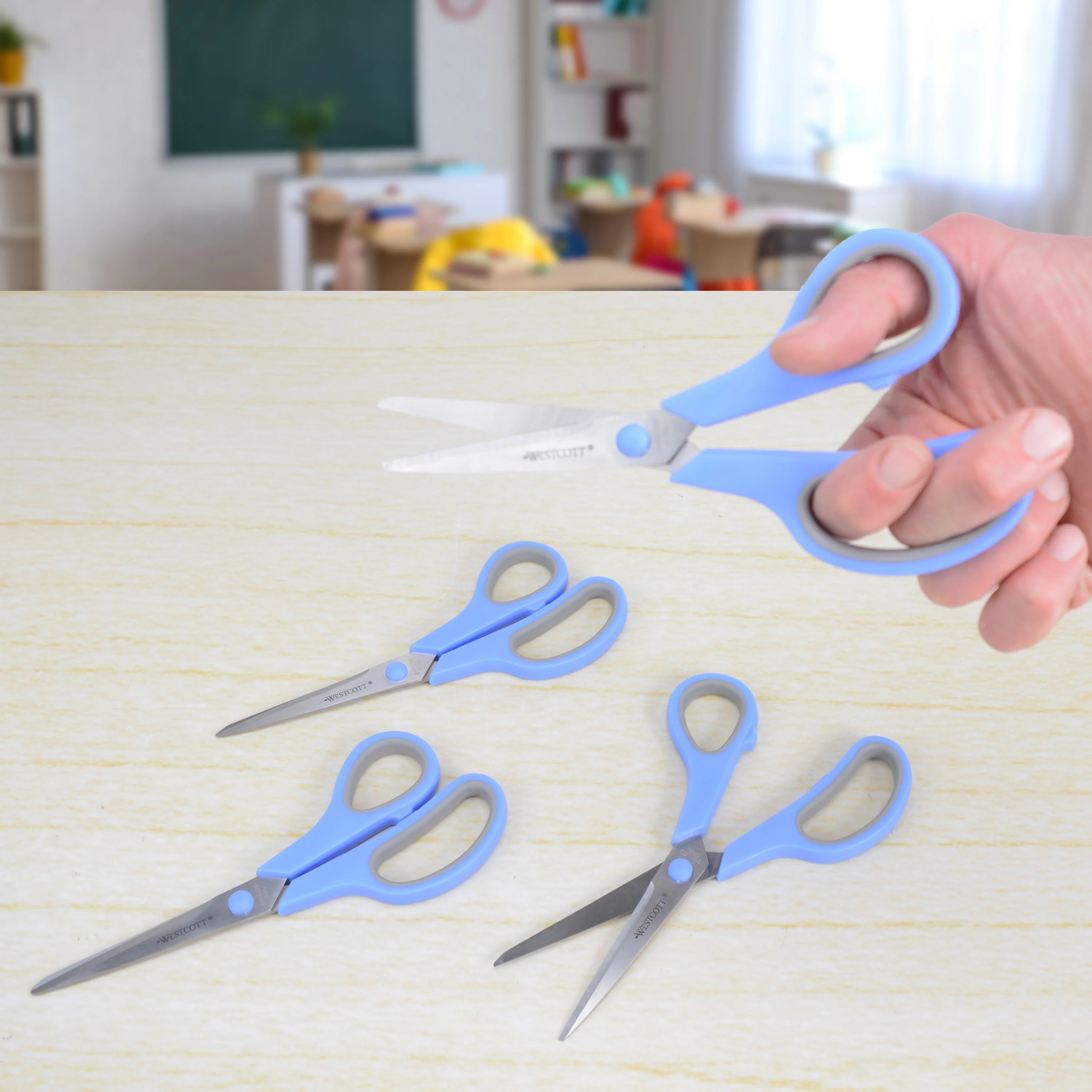 Westcott 40pc Sidekick, 8" All Purpose Scissors with Soft Handle 4pk (68066-Parent) - Image 4
