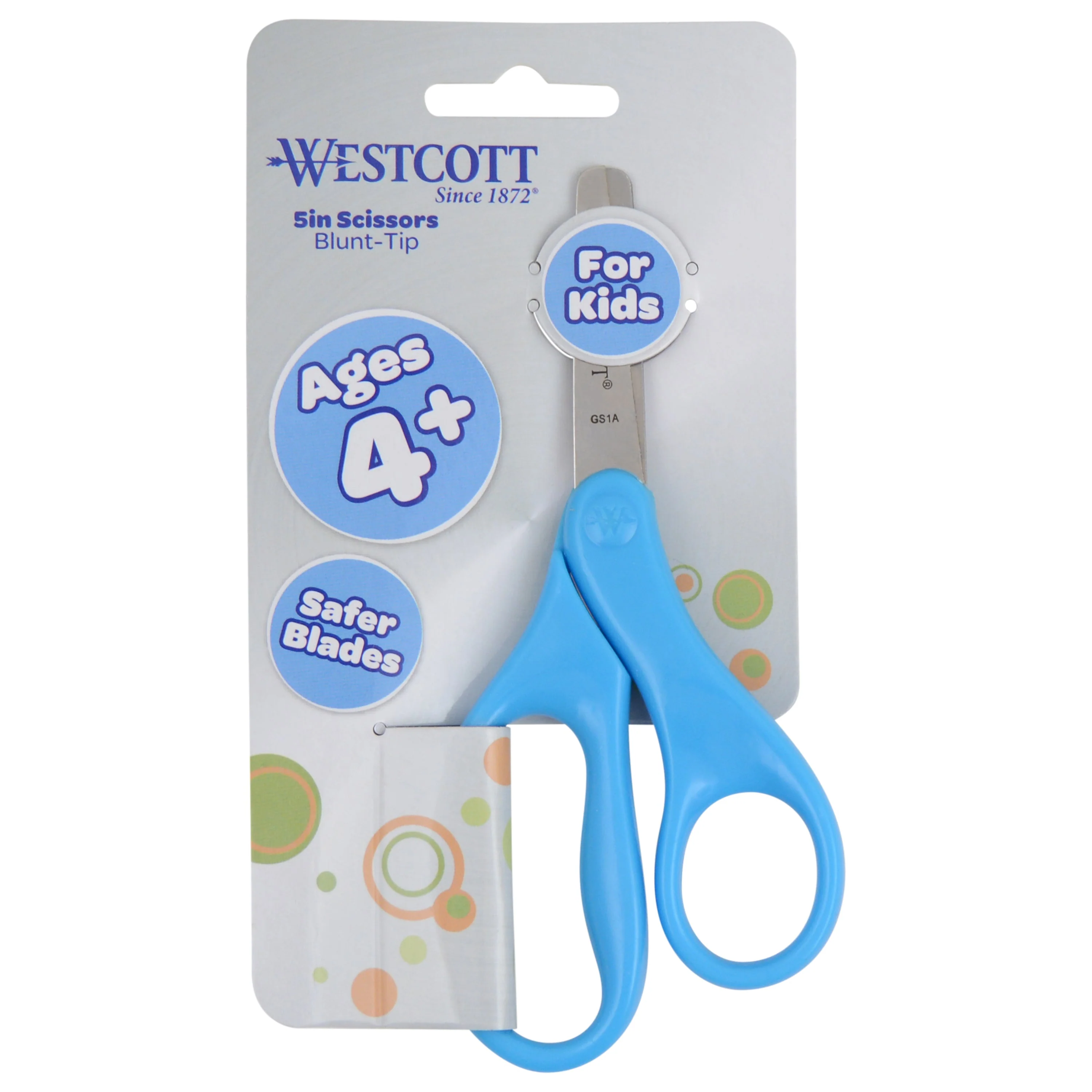 Westcott 5" Blunt-Tip Scissors for Kids Ages 4-7 - Scissors for School or Crafting - Back to School Supplies - Red, Blue (17301-PARENT) - Image 4