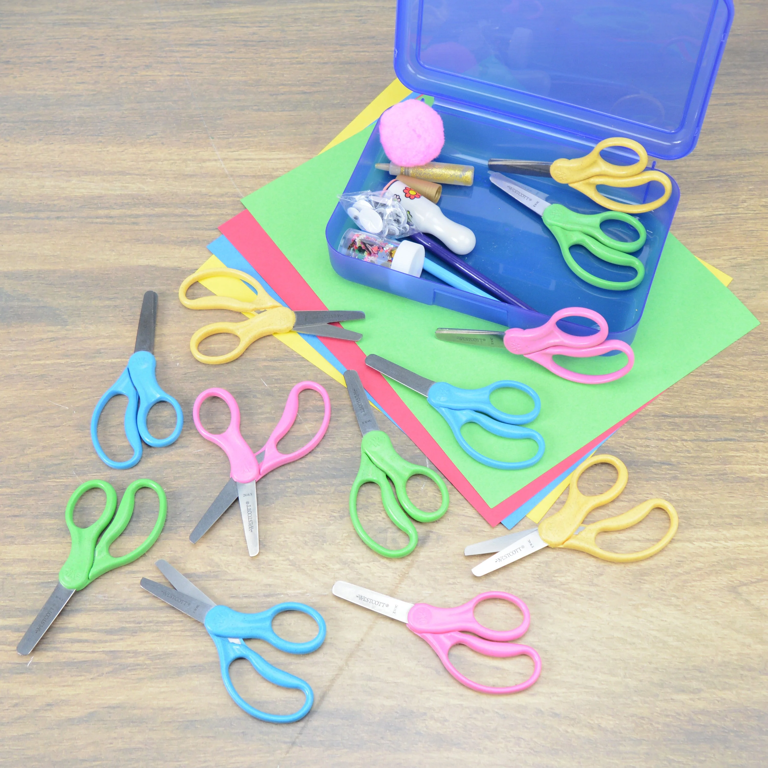 Westcott 5" KleenEarth Scissors 12-Pack, for Kids Ages 4+, Recycled Scissors for School and Craft Projects (00850-PARENT) - Image 3