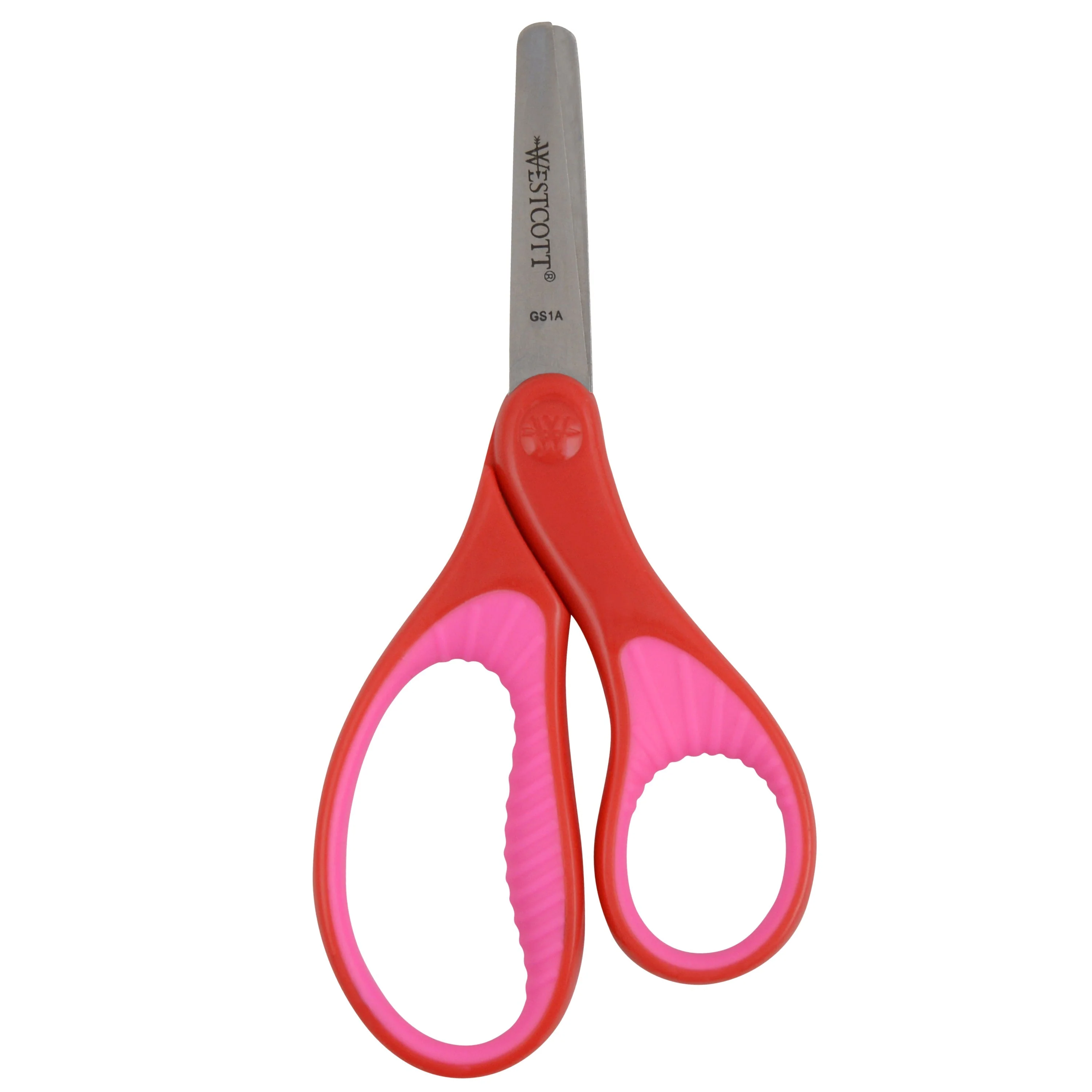 Westcott 5" Soft Handle Blunt-Tip Scissors for Kids Ages 4-7 - Scissors for School or Crafting - Back to School Supplies - Red/Pink, Blue/Green (17303-PARENT)