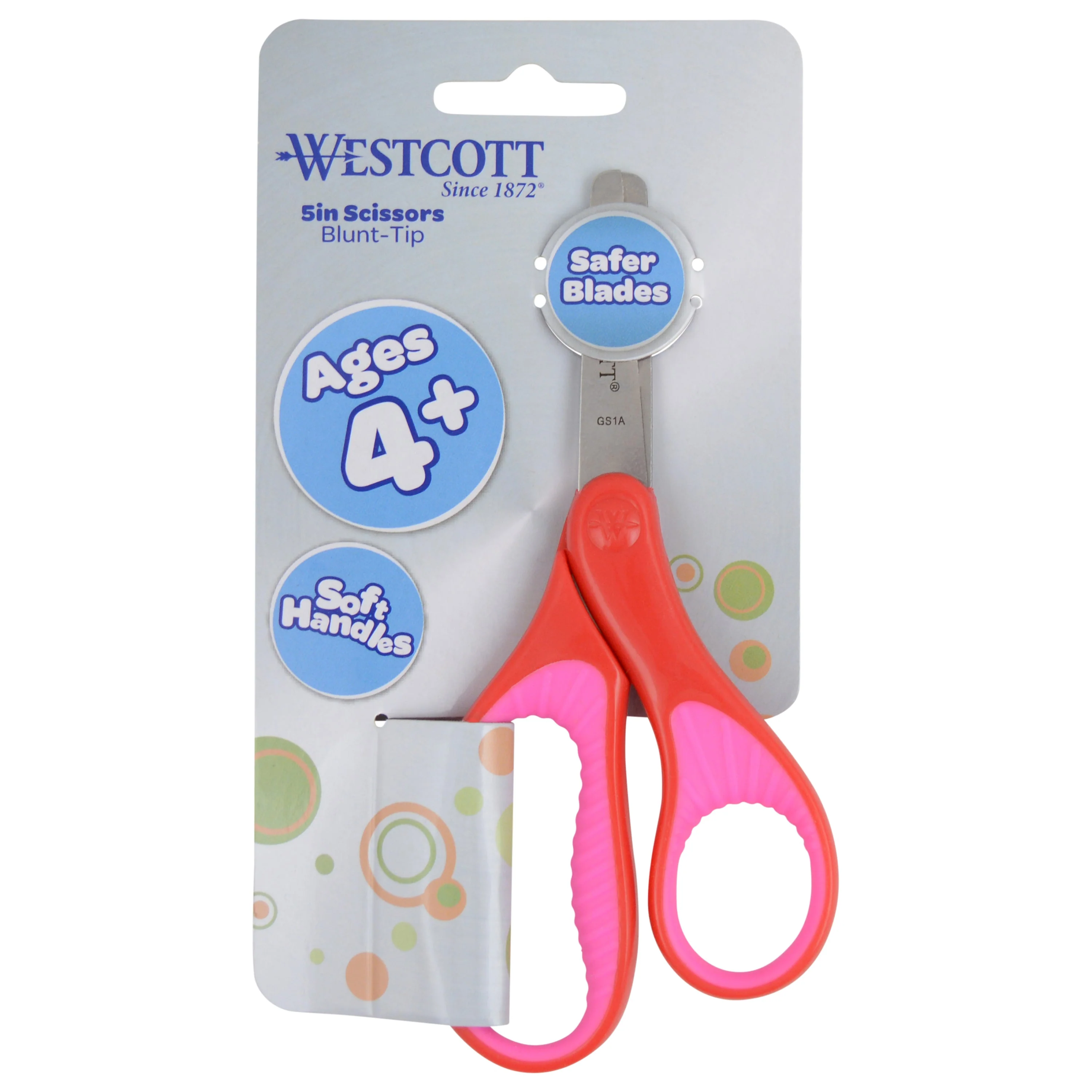 Westcott 5" Soft Handle Blunt-Tip Scissors for Kids Ages 4-7 - Scissors for School or Crafting - Back to School Supplies - Red/Pink, Blue/Green (17303-PARENT) - Image 3