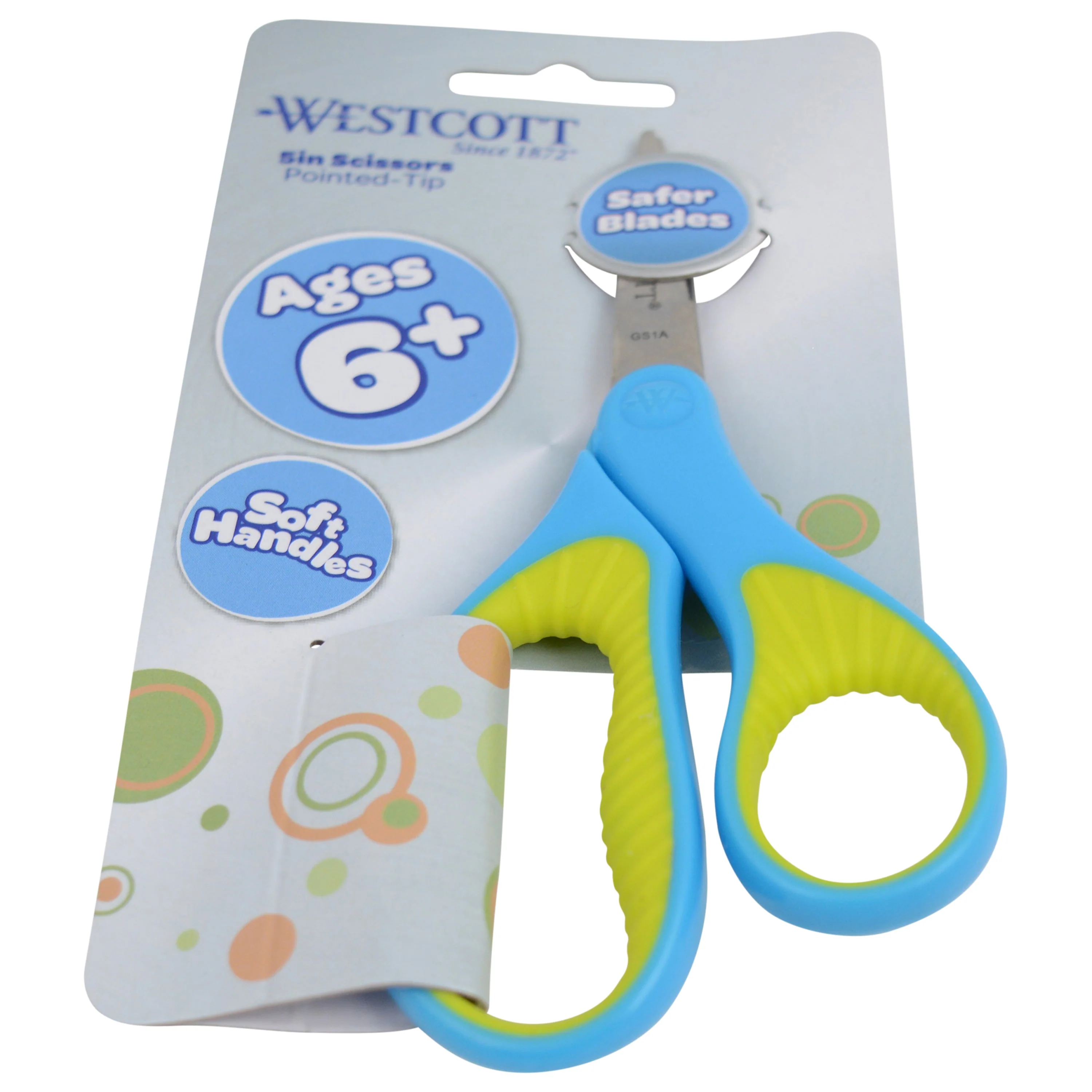 Westcott 5" Soft Handle Pointed-Tip Scissors for Kids Ages 6-8 - Scissors for School or Crafting - Back to School Supplies - Red/Pink, Blue/Green (17304-PARENT) - Image 10