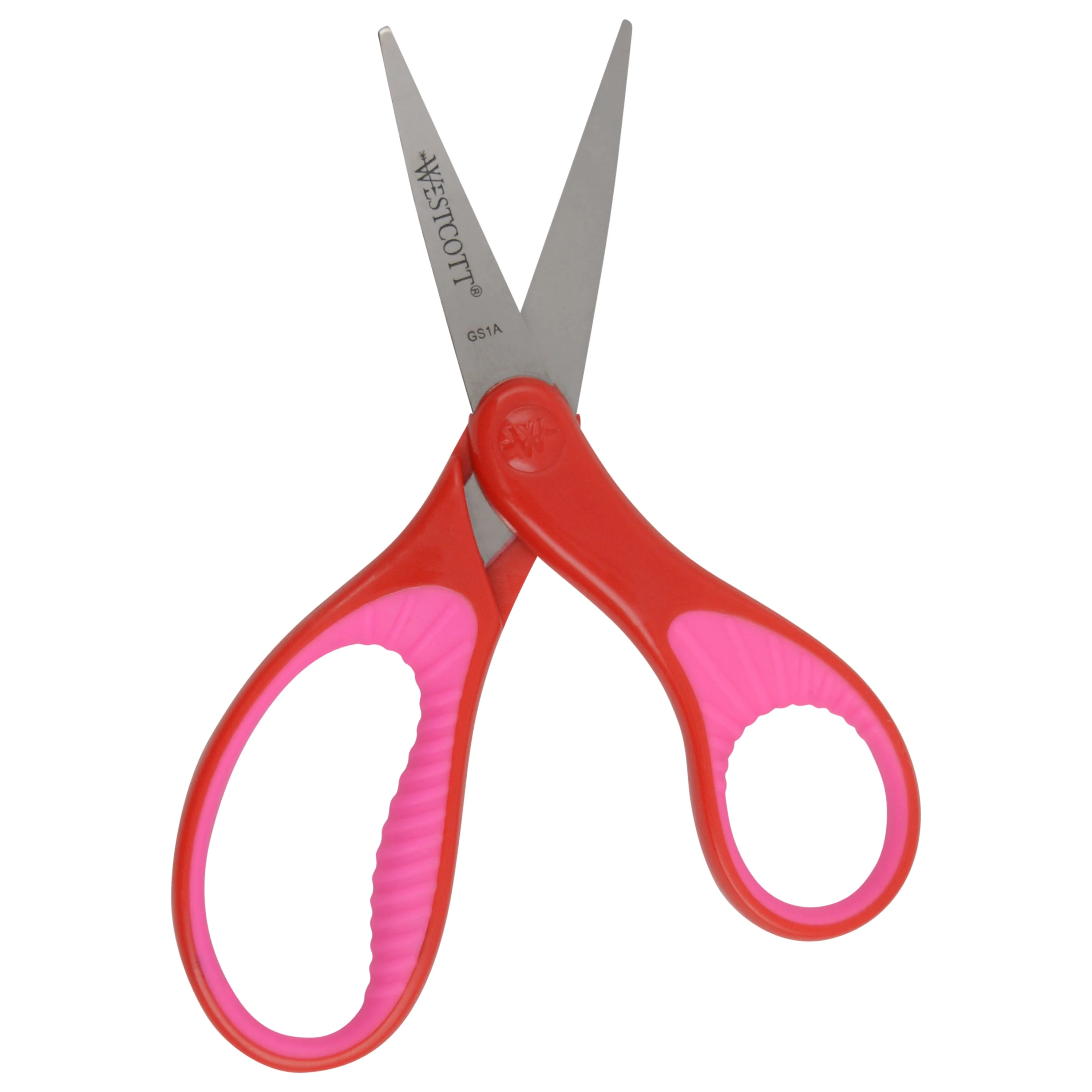 Westcott 5" Soft Handle Pointed-Tip Scissors for Kids Ages 6-8 - Scissors for School or Crafting - Back to School Supplies - Red/Pink, Blue/Green (17304-PARENT) - Image 5