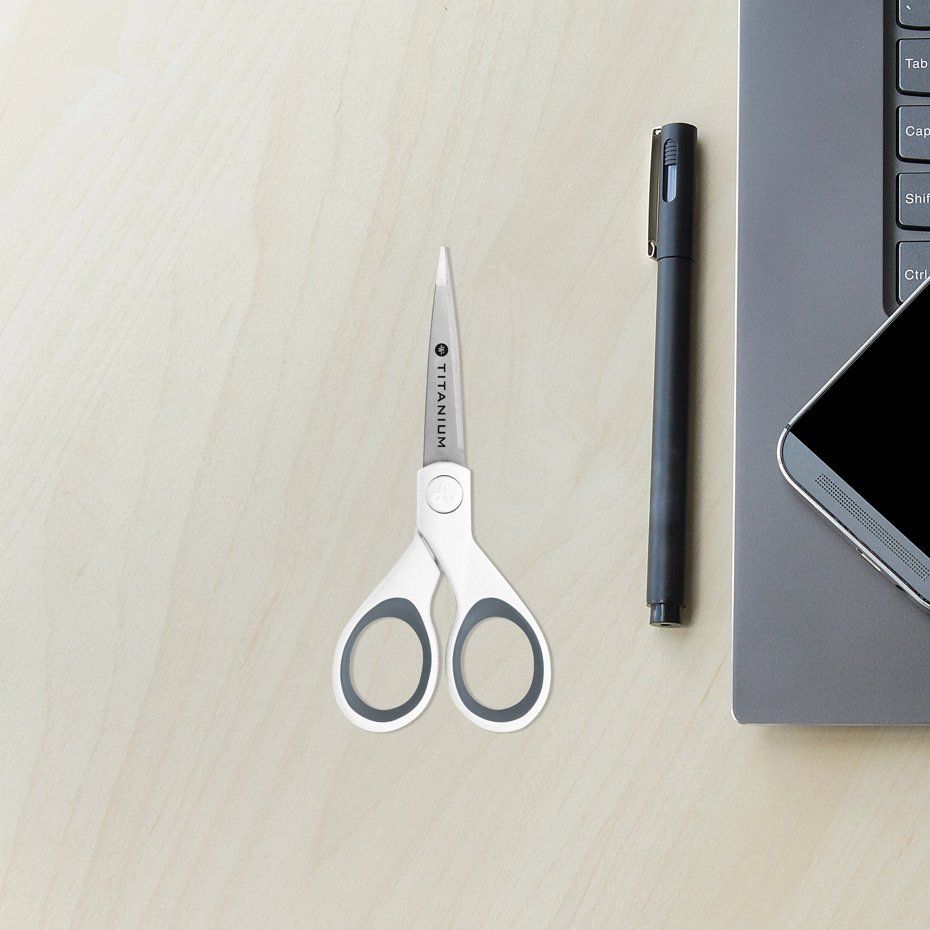 Westcott 5" Titanium Bonded Straight Scissor with Microtip, White (15146) - Image 7
