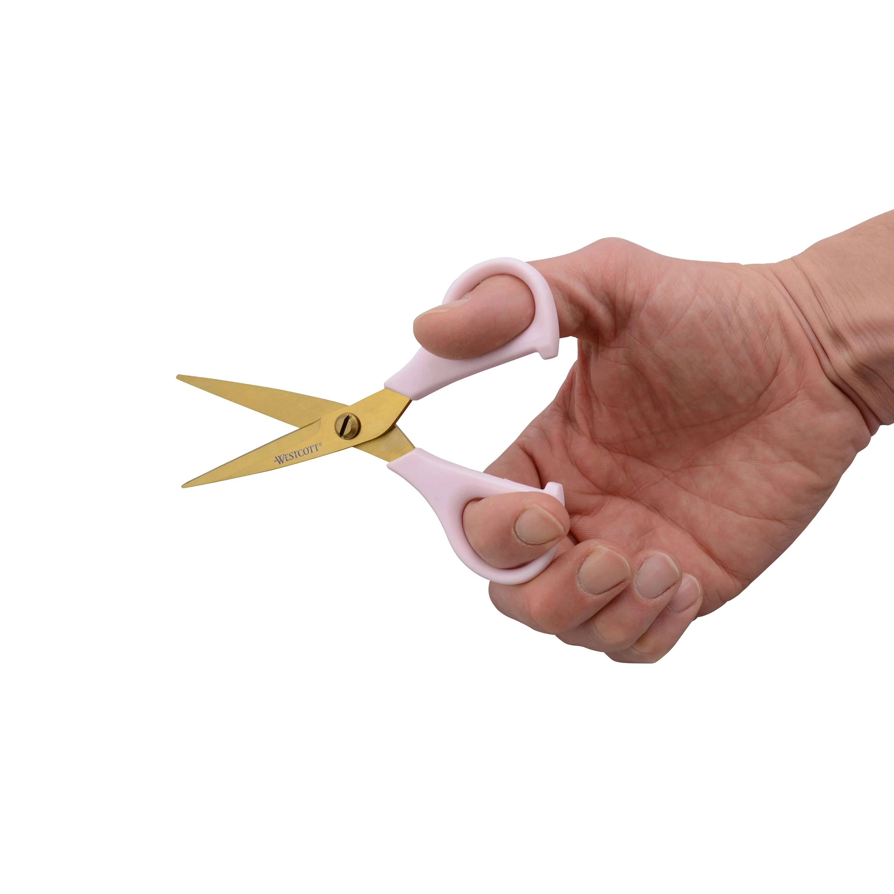 Westcott 5in All Purpose Kitchen Snips for Herbs, Pink with Gold Blade (00822) - Image 3