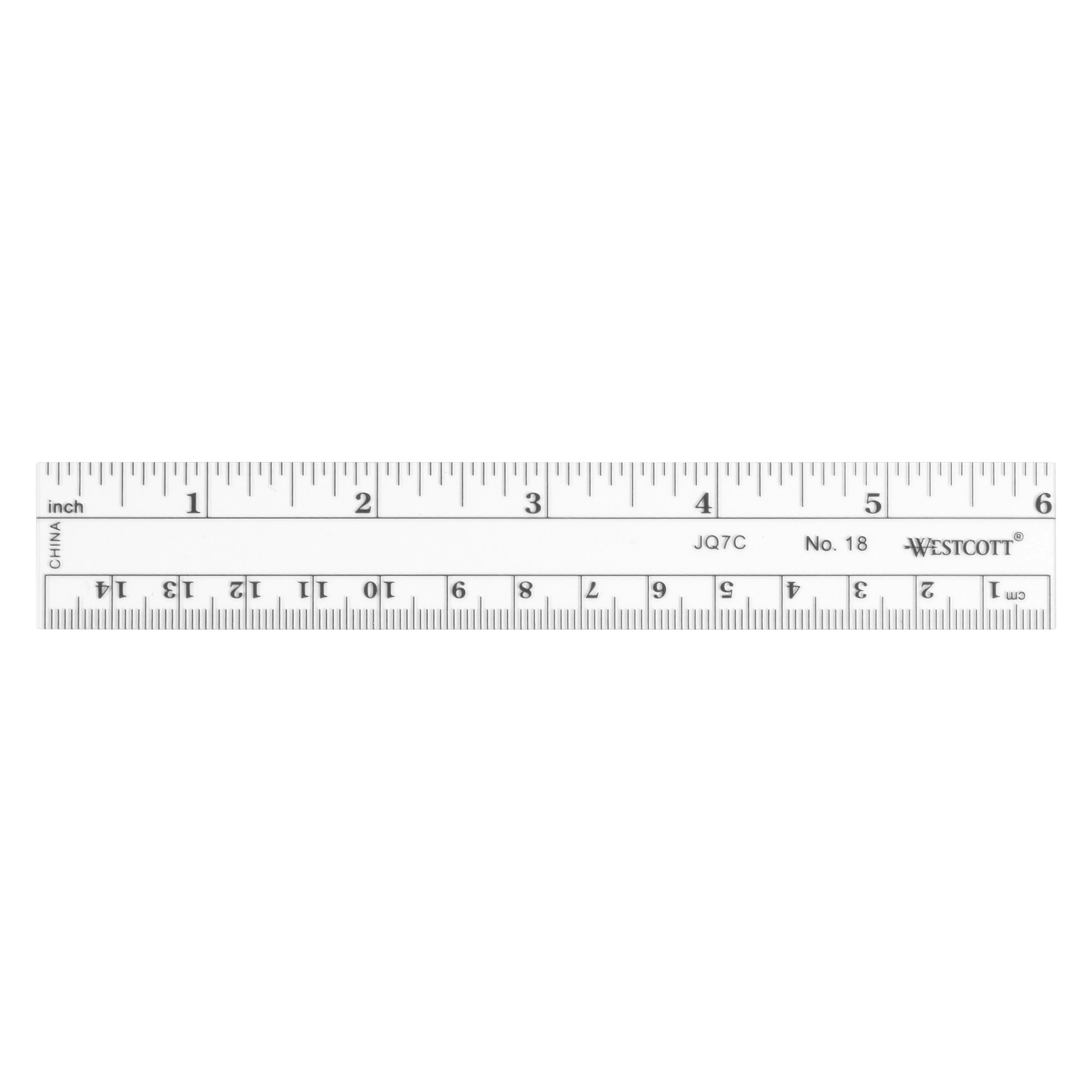 Westcott 6" Flexible Inch/Metric Ruler, Bulk Packed (Box of 100) (18-BP)
