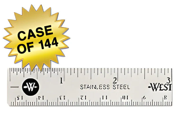 Westcott Stainless Steel 6" Office Ruler With Non Slip Cork Base (10414) - Image 11