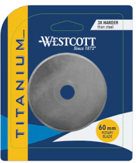 Westcott 60MM Titanium Bonded Rotary Cutter Replacment Blade (15376)