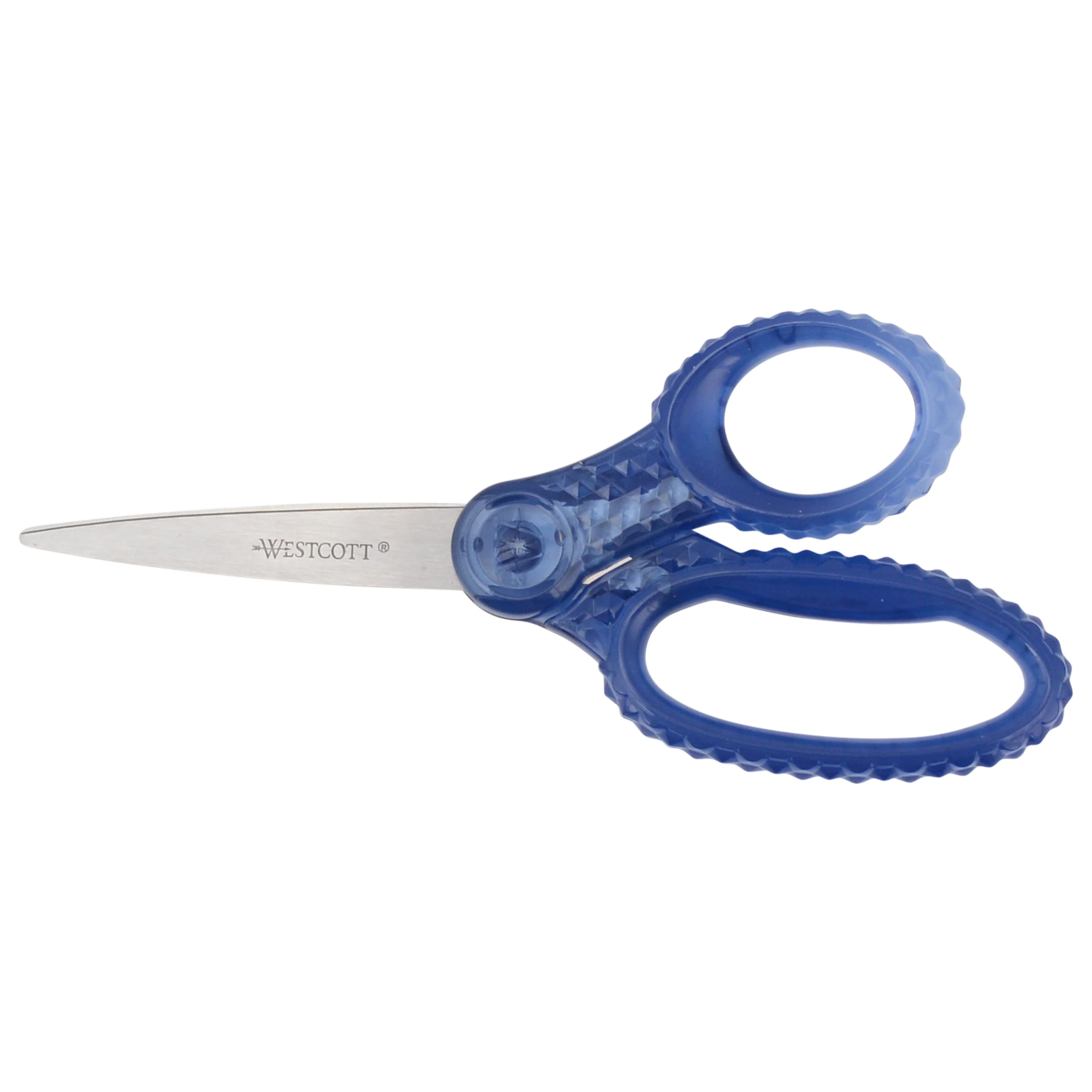 Westcott 7" GEM Crystal-Design Student Scissors, for Kids Aged 12+ - Scissors for School, Craft, Home, DIY, Classroom - Blue (00705-PARENT)