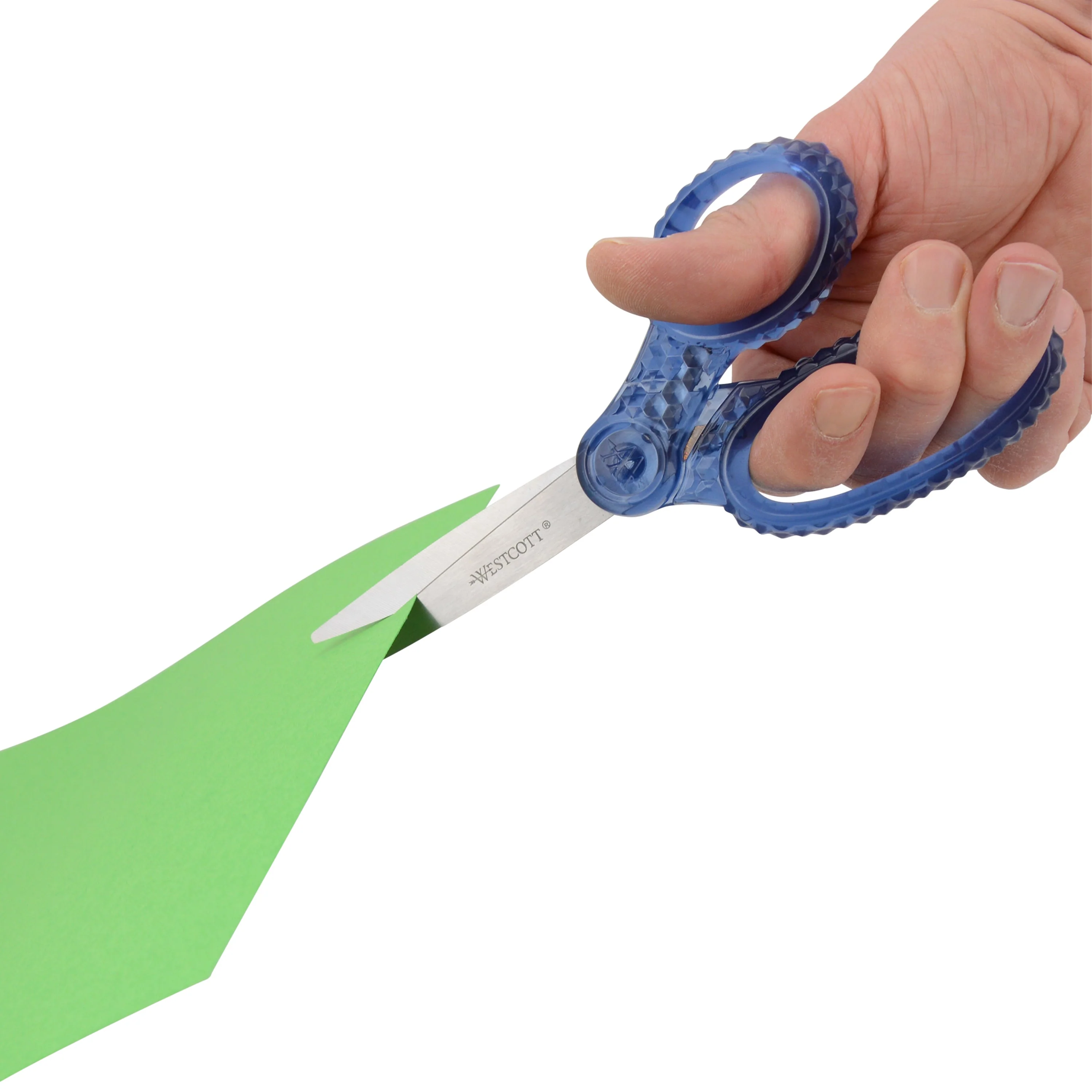 Westcott 7" GEM Crystal-Design Student Scissors, for Kids Aged 12+ - Scissors for School, Craft, Home, DIY, Classroom - Blue (00705-PARENT) - Image 2