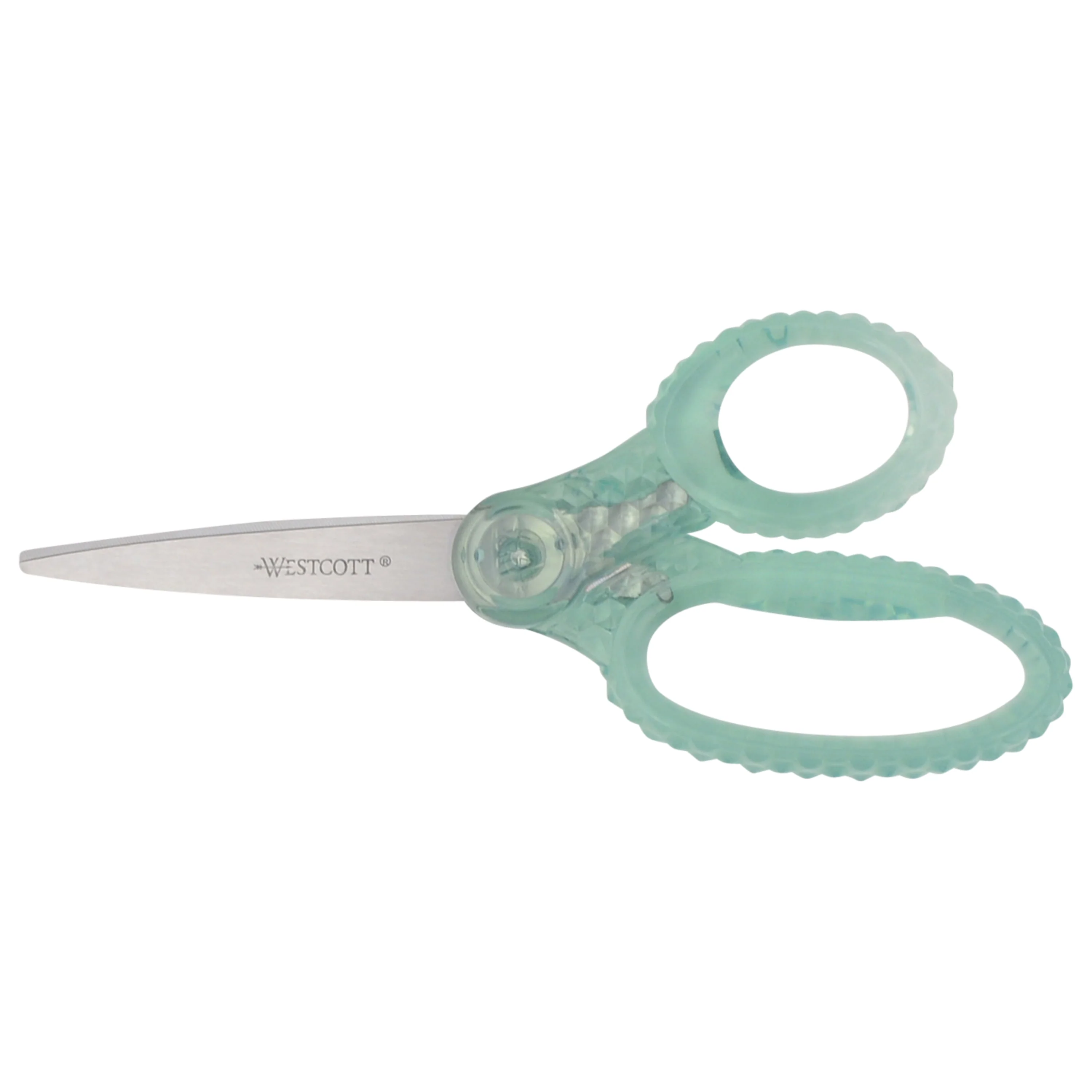 Westcott 7" GEM Crystal-Design Student Scissors, for Kids Aged 12+ - Scissors for School, Craft, Home, DIY, Classroom - Green (00706-PARENT)