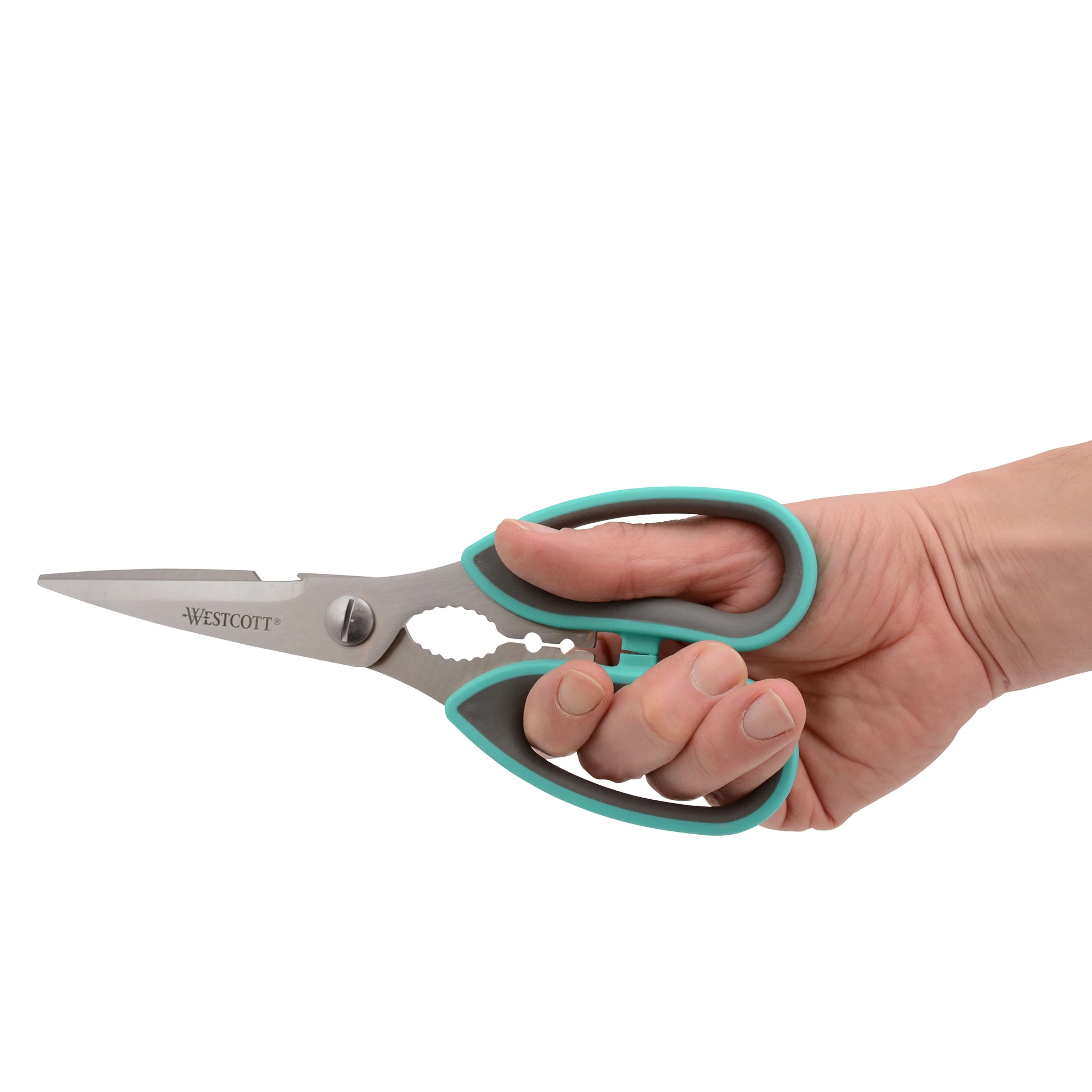 Westcott 8.5" Titanium Bonded Soft Handle Kitchen Utility Shears, Teal (00827) - Image 5
