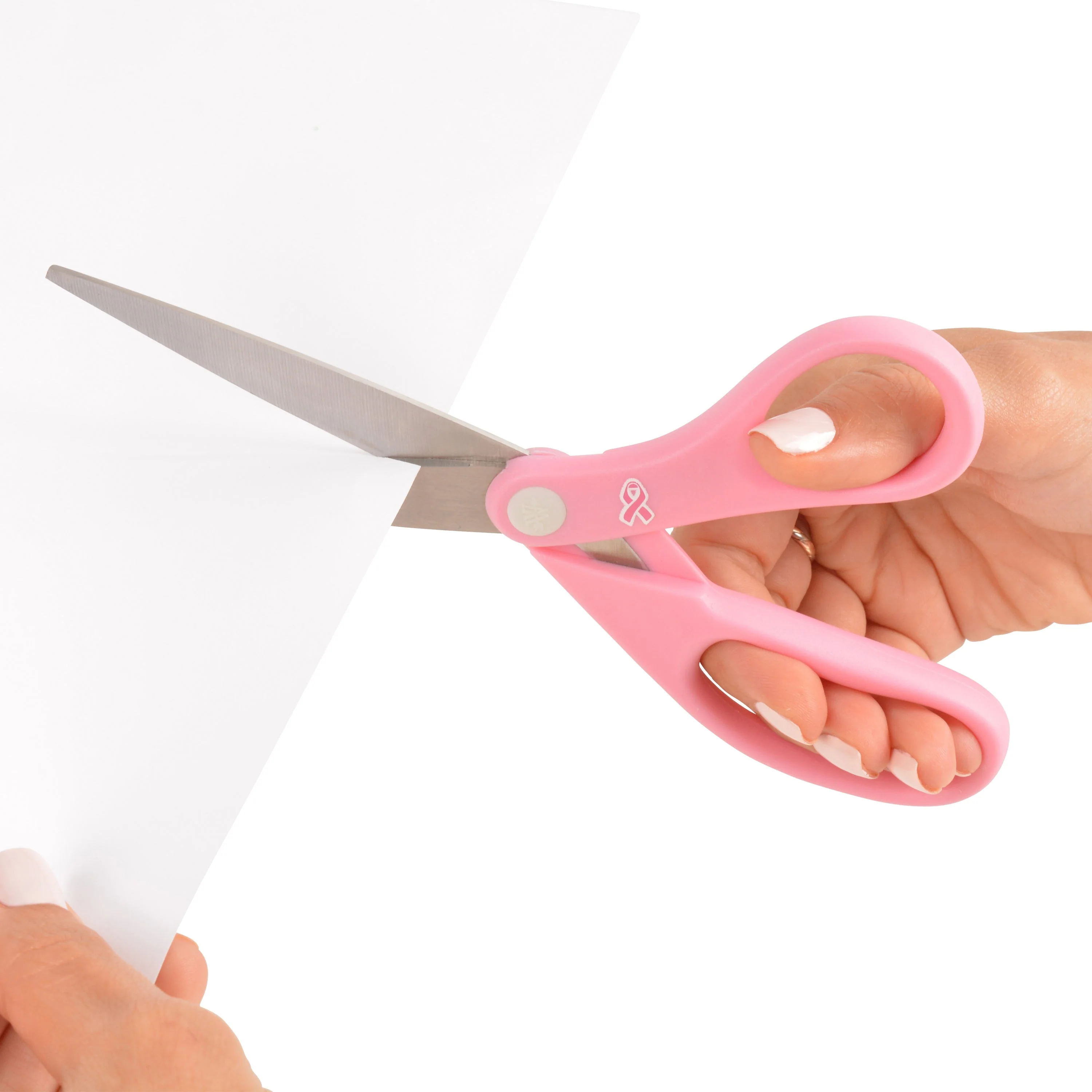 Westcott 8" Pink Ribbon Stainless Steel Scissors (15387) - Image 4