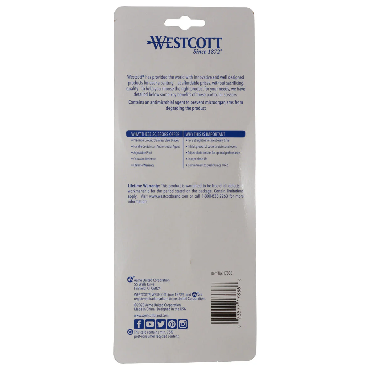 Westcott 8" Straight Anti-microbial Scissors, 2pk (17836) - Image 6