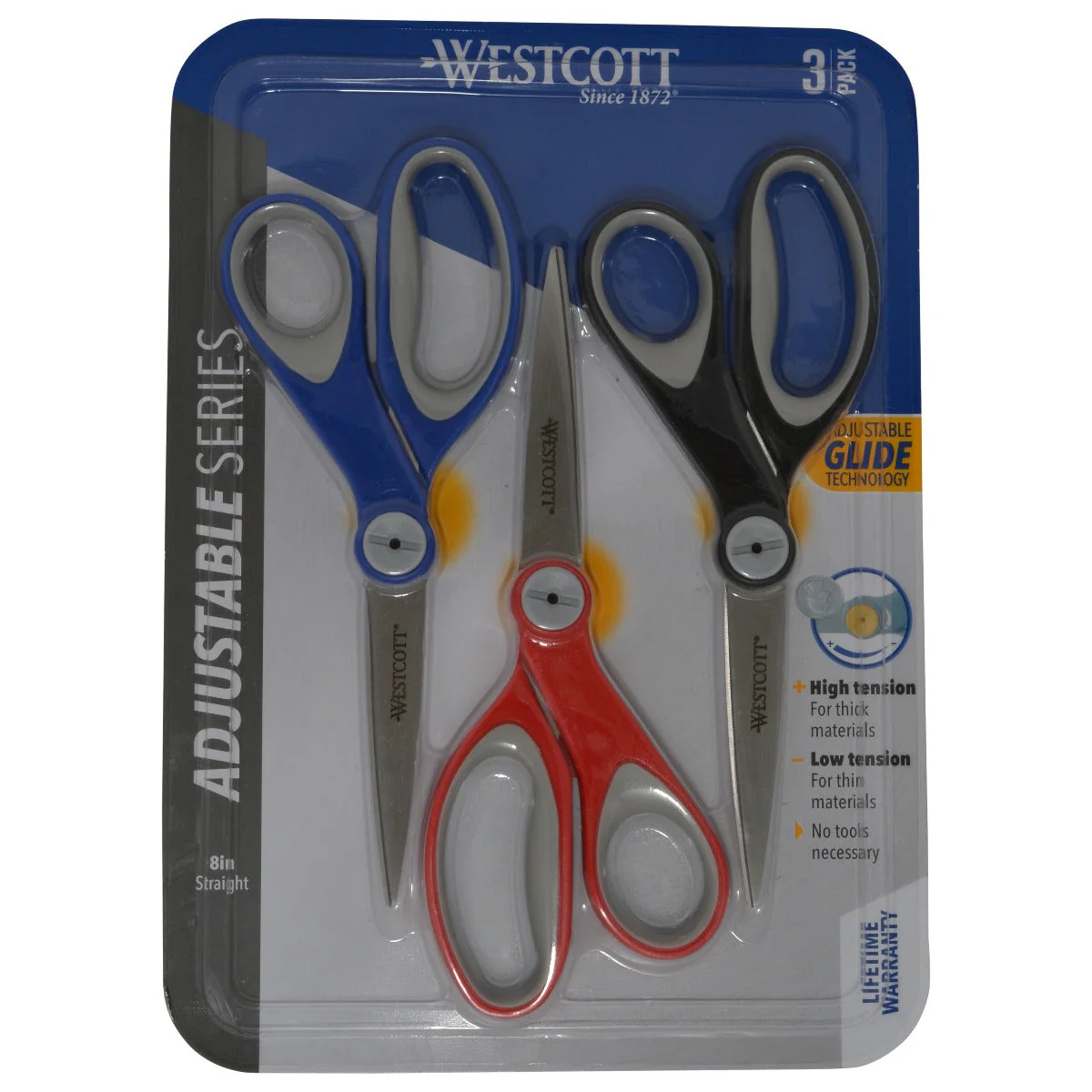 Westcott 8" Straight Stainless Steel Glide Scissors, 3pk (17907) - Image 6