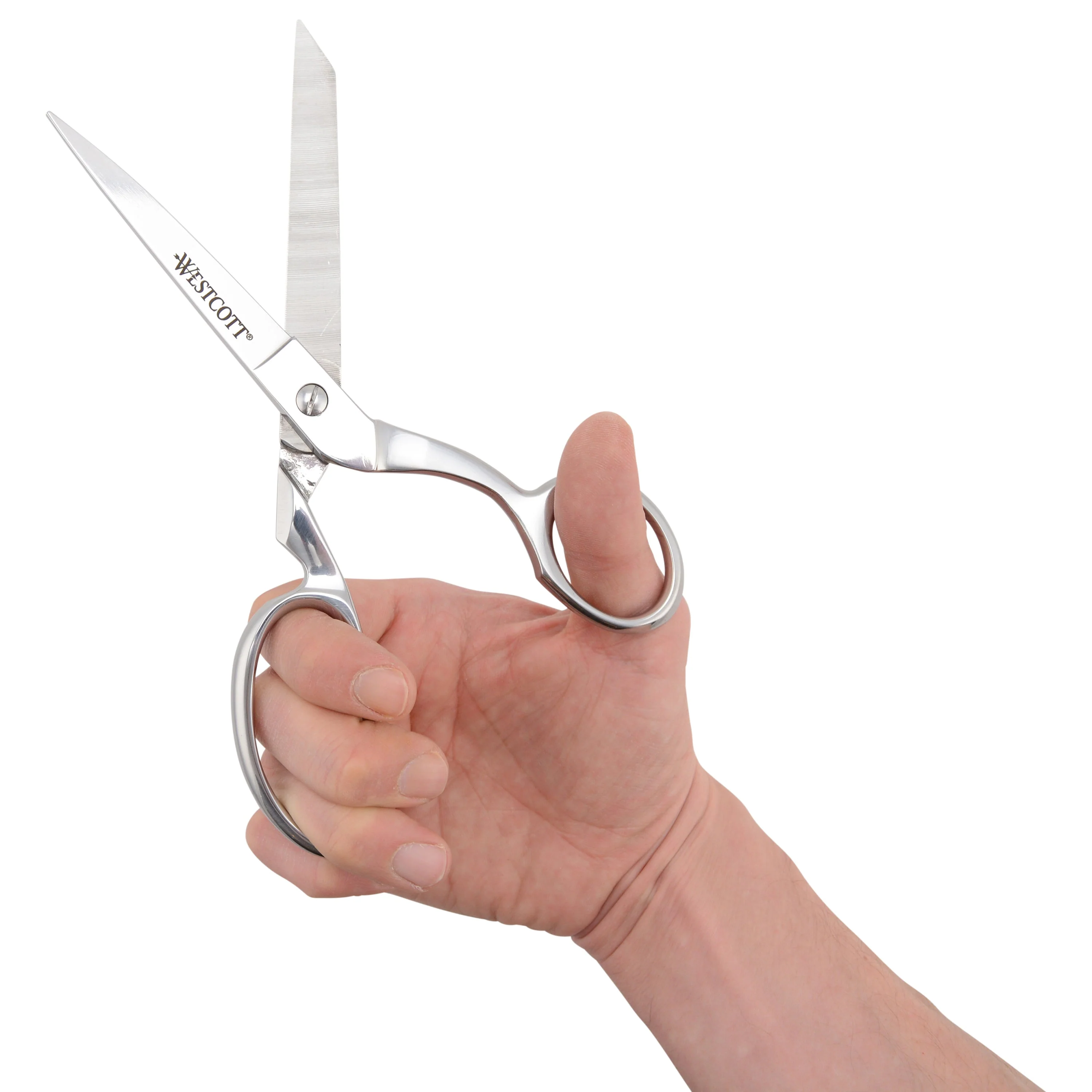 Westcott 8in Bent Forged Paper and Fabric Scissors, Heavy Duty, Knife-Edge for Sewing and Crafts, Art, Office (00761-PARENT) - Image 6