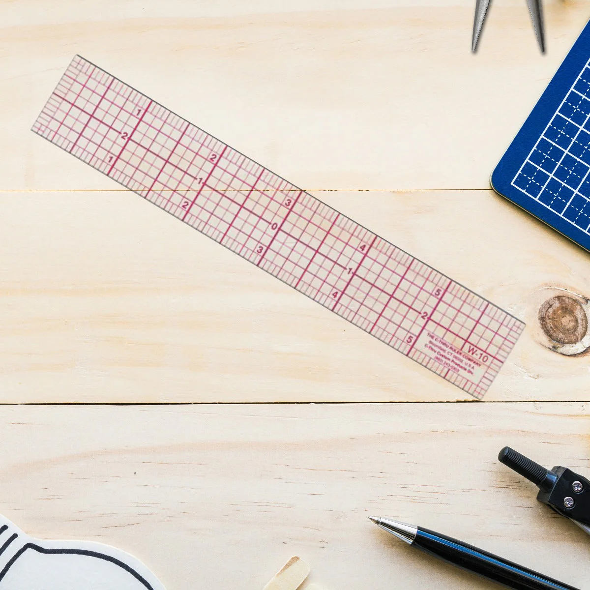 Westcott 8ths Graph Ruler, 1 x 6", Transparent (W-10) - Image 2