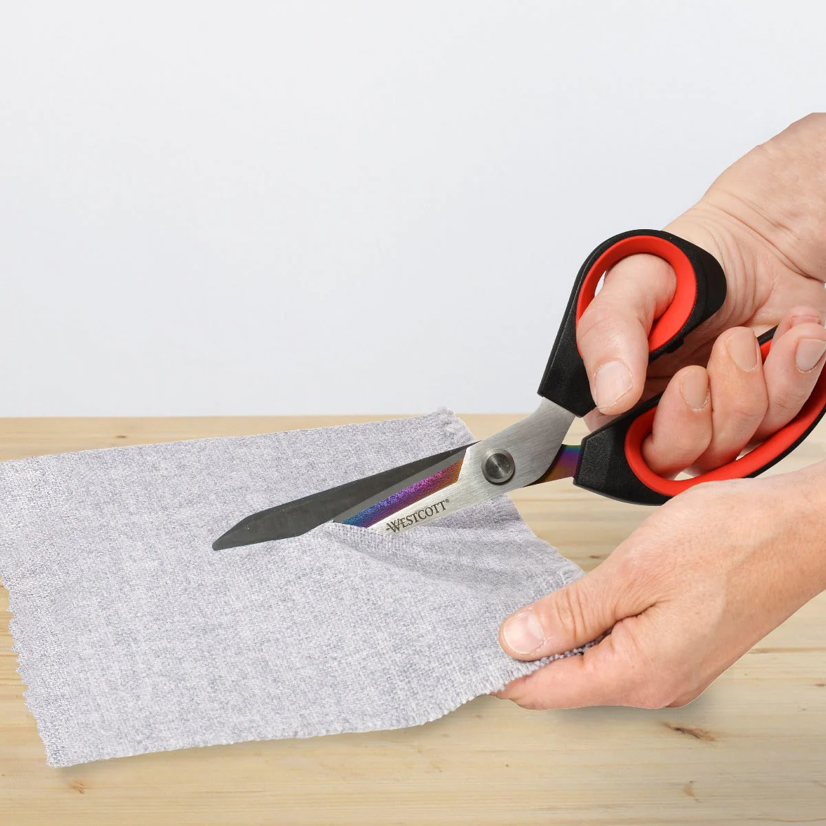 Westcott 9.5" Premium Multipurpose Craft Scissors, Red/Black (17780) - Image 3