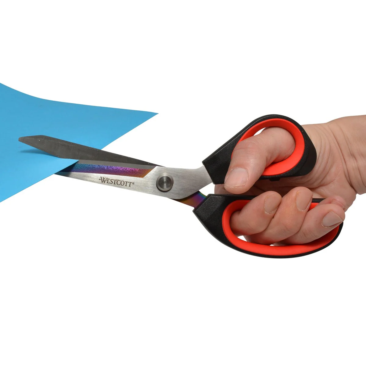 Westcott 9.5" Premium Multipurpose Craft Scissors, Red/Black (17780) - Image 4